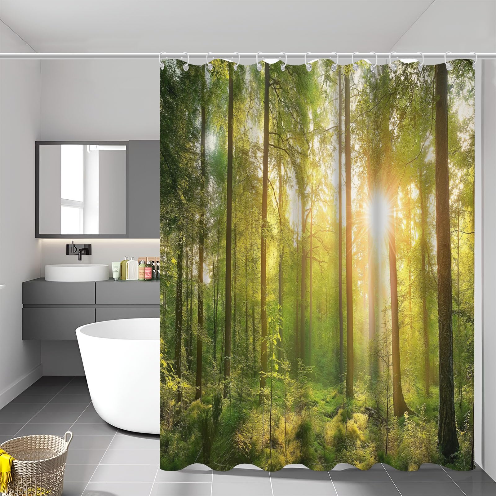 Rideau douche polyester 180 x 180 cm rideaux baignoire salle de bains