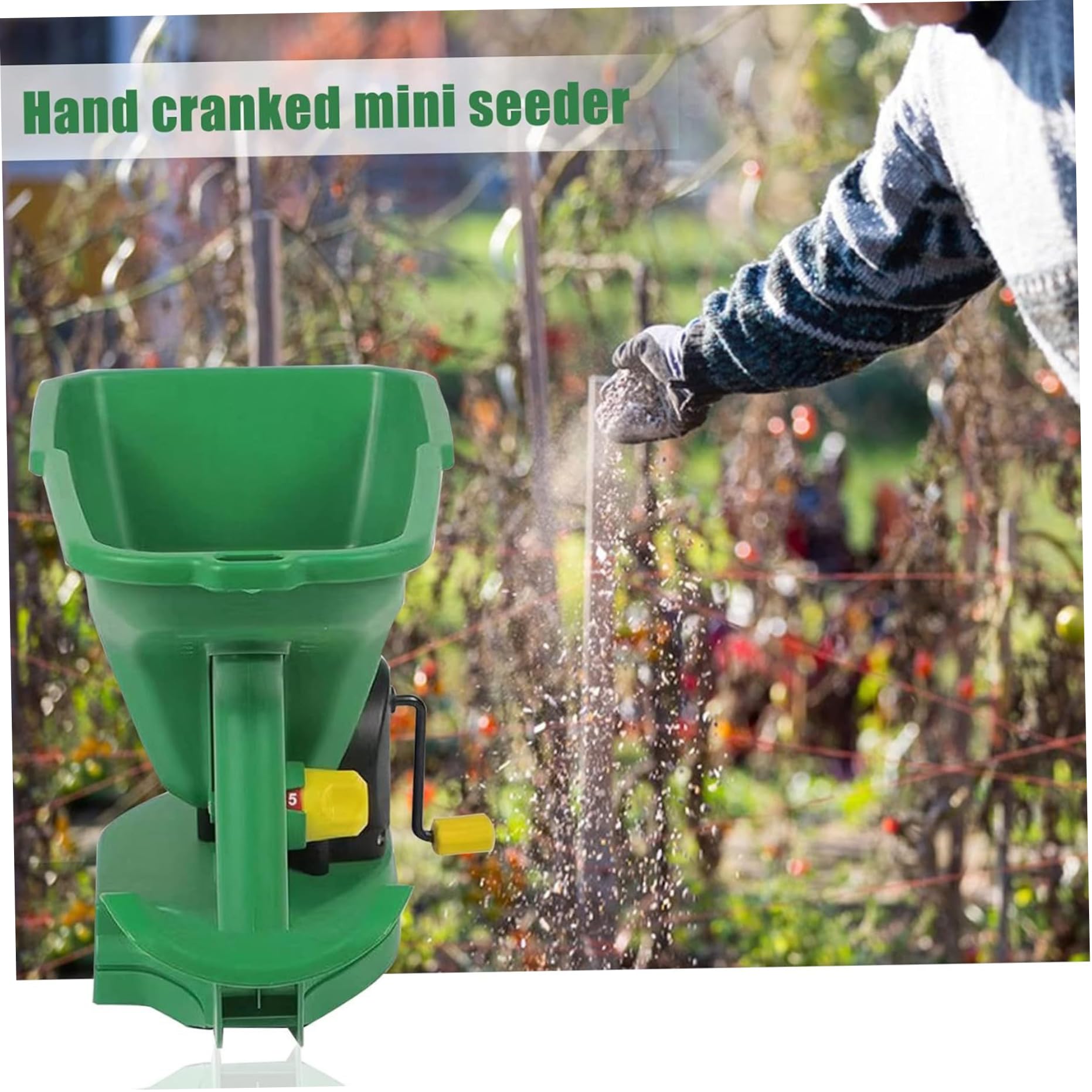 Spandiconcime, Spandiconcime Portatile Regolabile in plastica, Strumento di Semina Portatile per Giardini, Prati e fattorie
