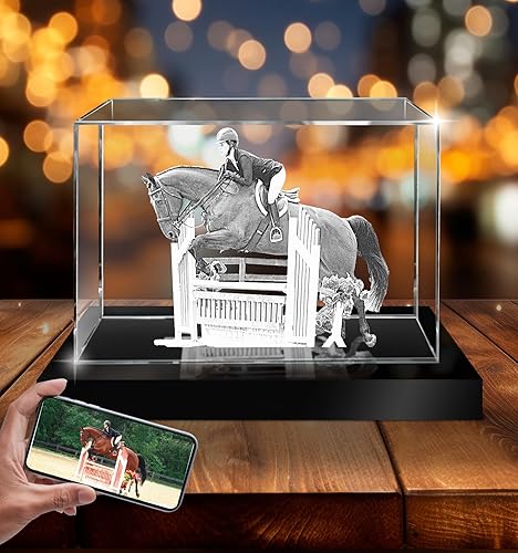 Miniatura 5 de Foto de cristal 3D para mamá, papá, hombres, mujeres, Navidad, grandes regalos personalizados con tu propia foto, rectángulo de cristal de foto 3D,