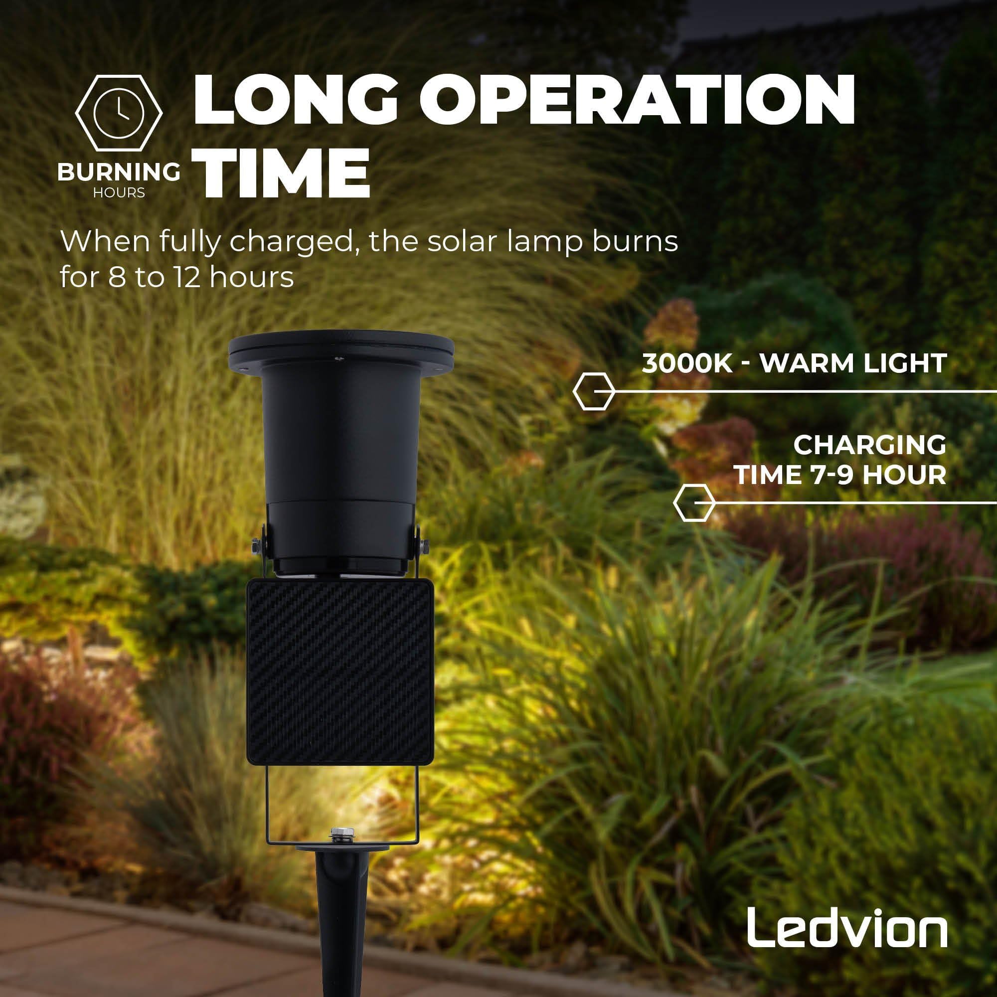 Ledvion 6 pezzi Faretti Esterno Lampade IP65 GU10 picchetto senza lampadina