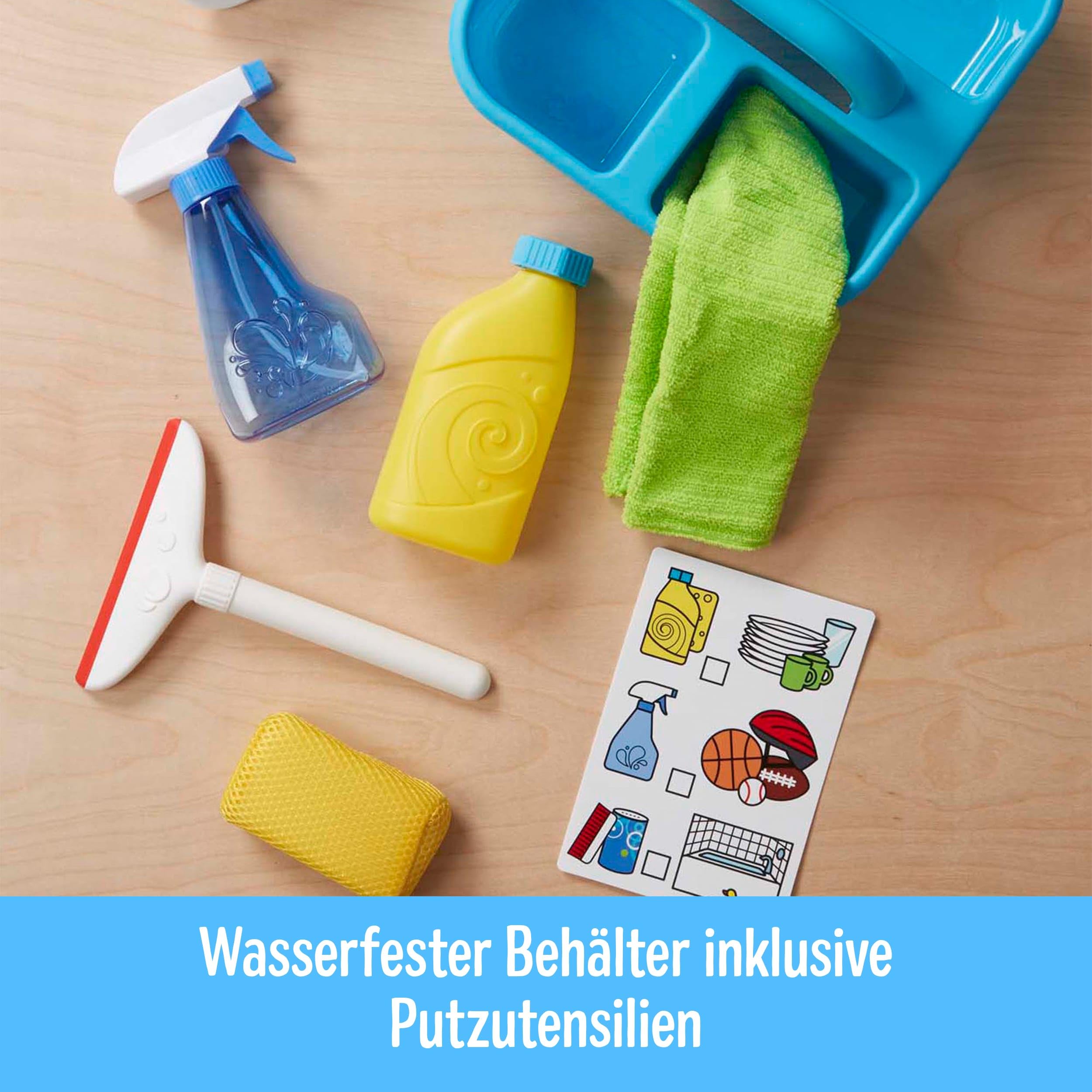 Melissa & Doug -Reinigungscaddy Set -11-teiliges Set für kreatives Rollenspiel, für Kinder ab 3 Jahren