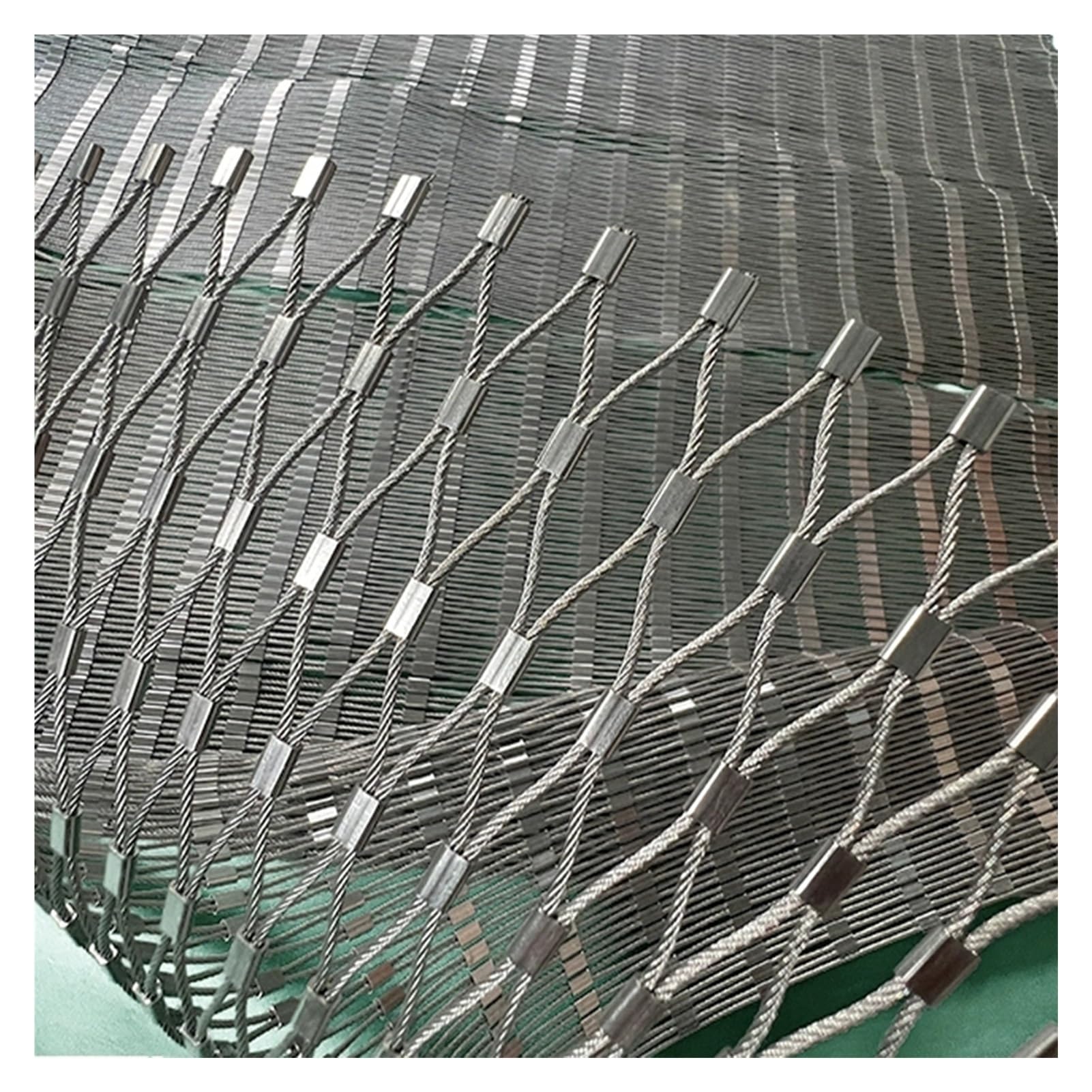 304 Edelstahl-Seilnetz, 4cm/2mm Balkon Treppe Fallschutz Zaun für Bauernhof Geflügel Barriere Garten Netting(WxL:0.6x4m)