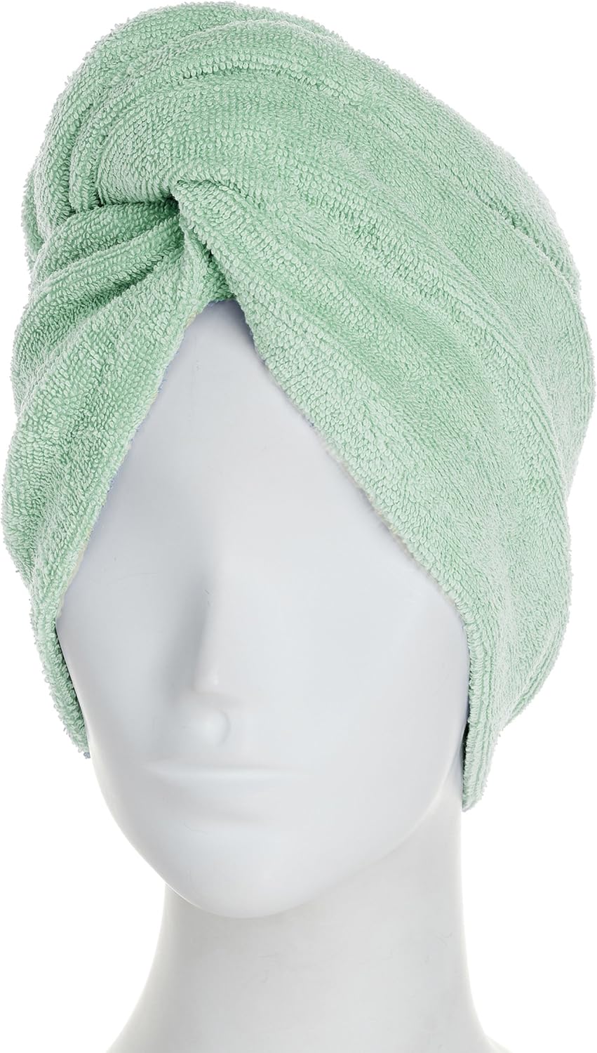Joy Mangano Supreme Stretch Head Towel, Soft Mint Beauty