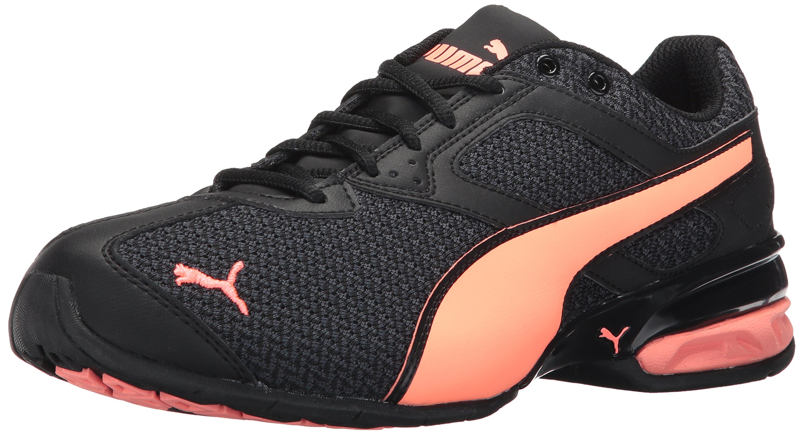 PUMA womens Tazon 6 Knit Wn Sneaker, Puma Black-red Peach, 5.5 US