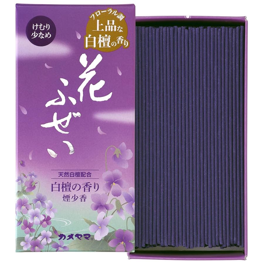 Amazon.co.jp: カメヤマ 花ふぜい 紫 煙少香 約100g 約230本