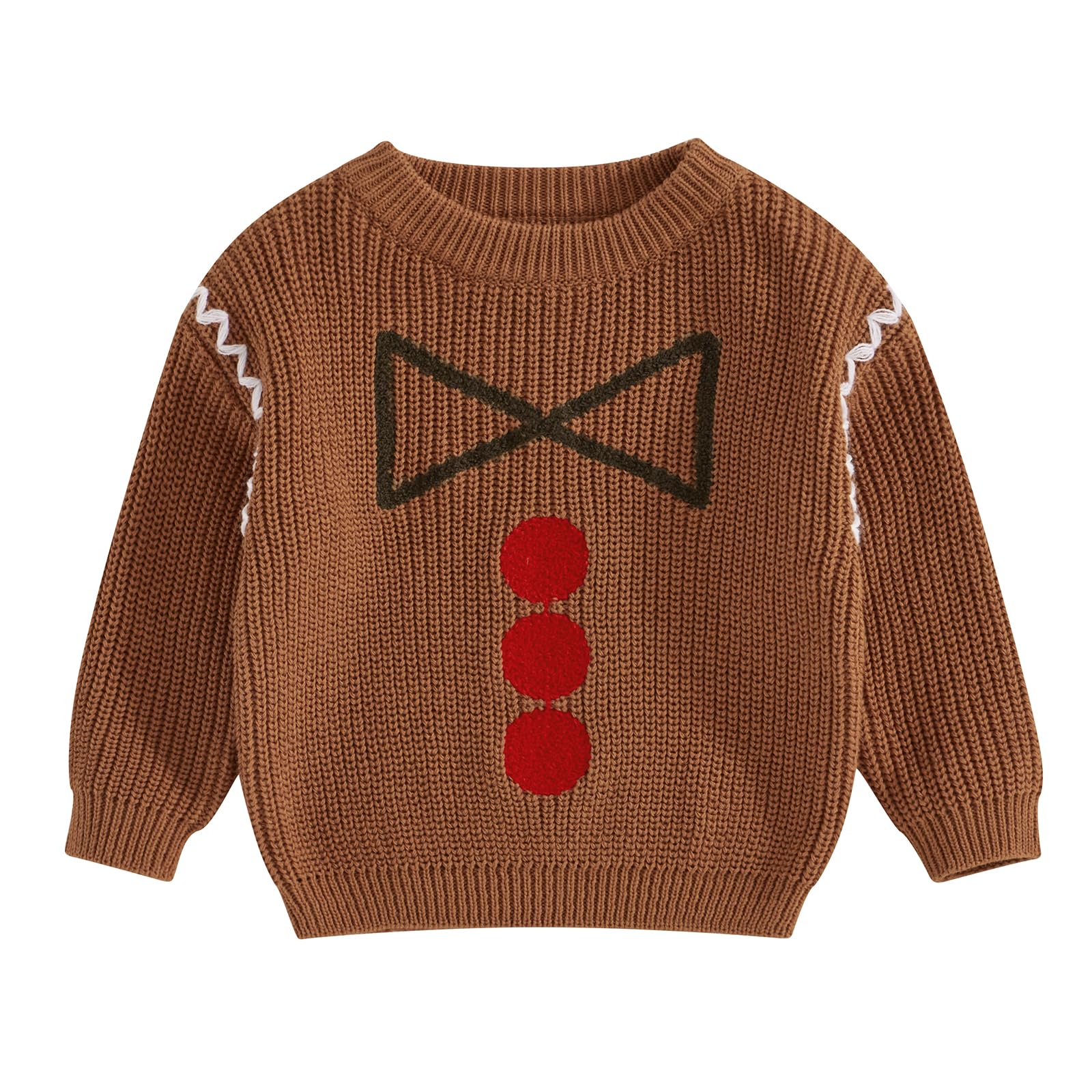 LSFYSZD Toddler Baby Girls Boys Halloween Pumpkin Sweaters Long Sleeve Crew Neck Winter Warm Knitwear Pullover Jumpers Top — view 22