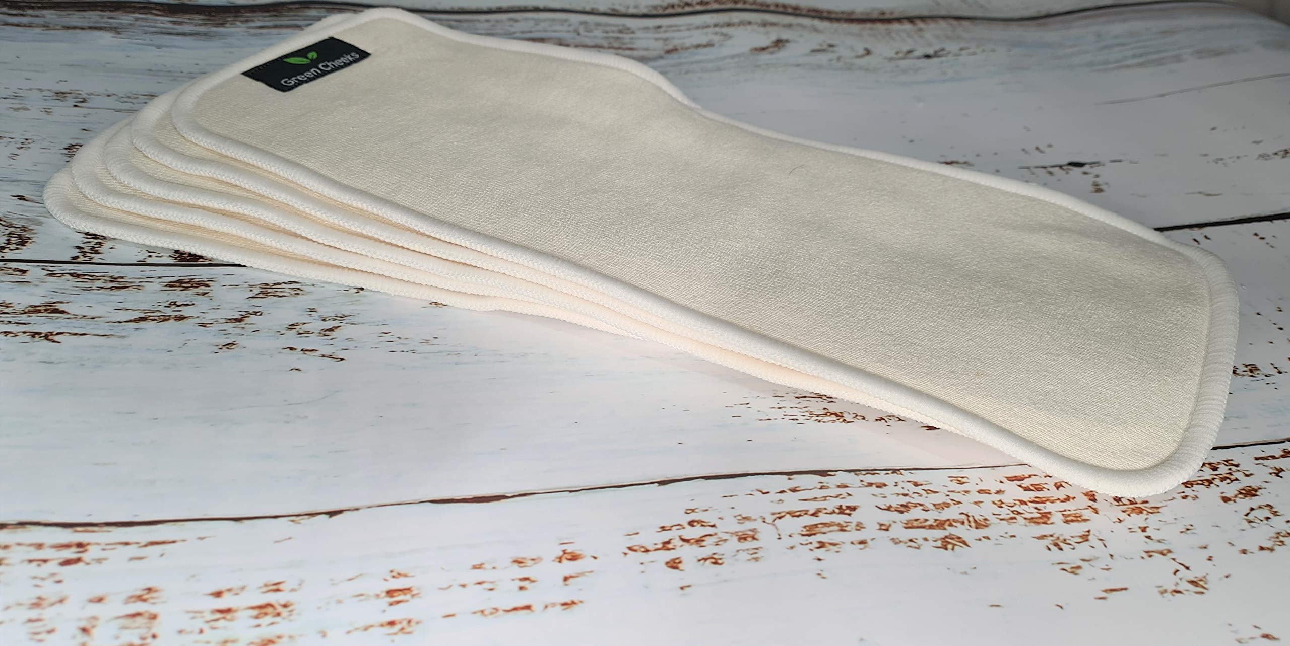 Green Cheeks Pannolini Riutilizzabili - Kit Da 6 Con Inserti In Canapa, Borsa Bagnata E Chiusure Regolabili (Dalla Nascita Al Vasino) - Foto 6