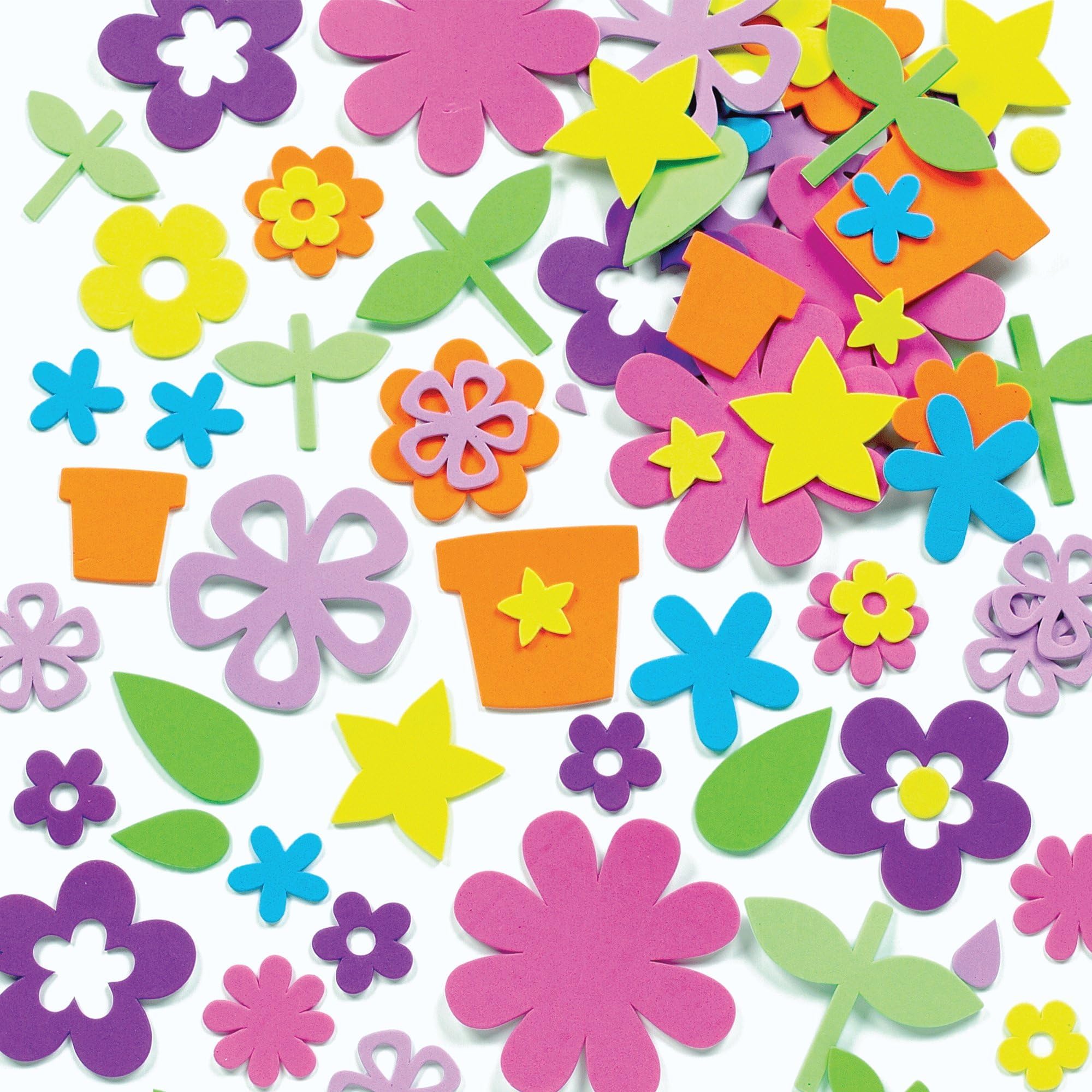 Flower Garden Foam Stickers Value Pack