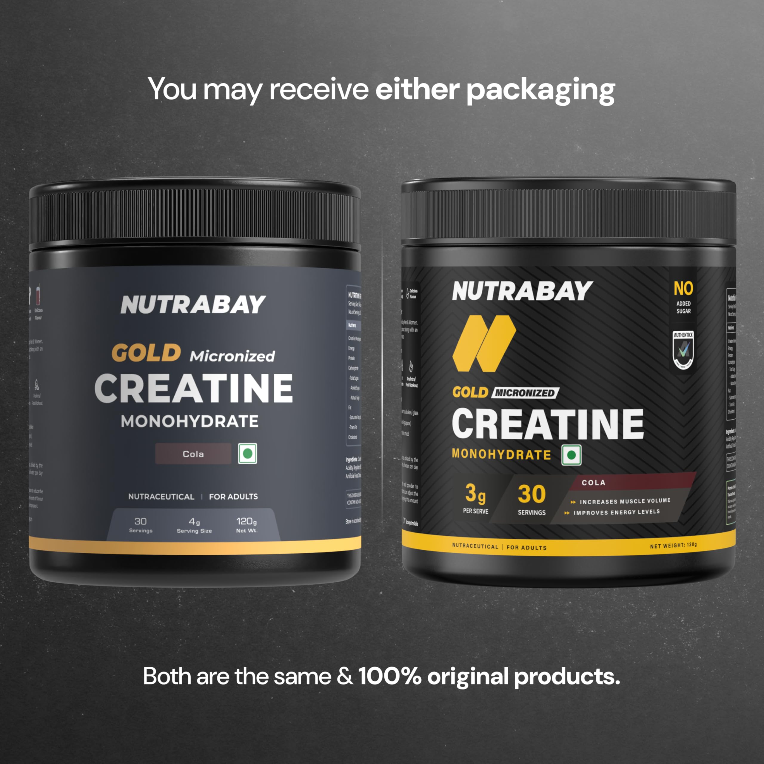 Nutrabay Gold Micronized Creatine Monohydrate 3g Creatine/Serving, NABL Lab Tested | DCD & DHT Tested | Increases Muscle Mass, Strength & Power – Pre/Post Workout Supplement – 120g, Cola — Amazon image 2