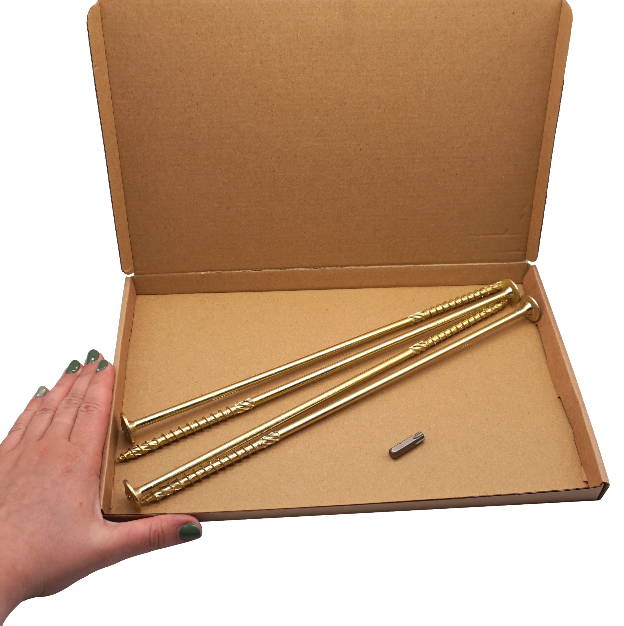 Set 25 Viti Per Legno Ø6x150mm - Testa Fresata Con Impronta Stella T30, Acciaio Zincato Per Falegnameria E Costruzioni - Foto 2