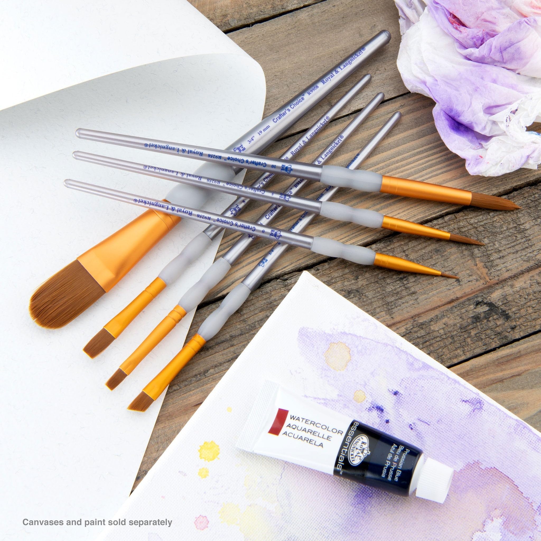 Royal & Langnickel Crafter's Choice Set de pinceaux variété ovales 7 pièces