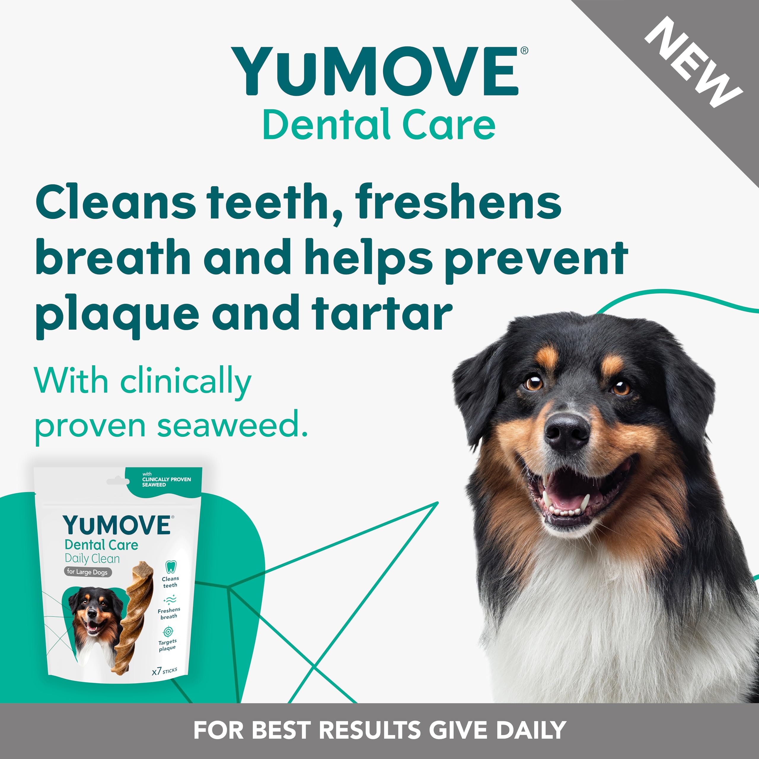 YuMOVE Daily Clean Dental Sticks, Dog Teeth Cleaning Products for Dental Care Plaque Remover and Prevention, Breath Freshener - Image 2