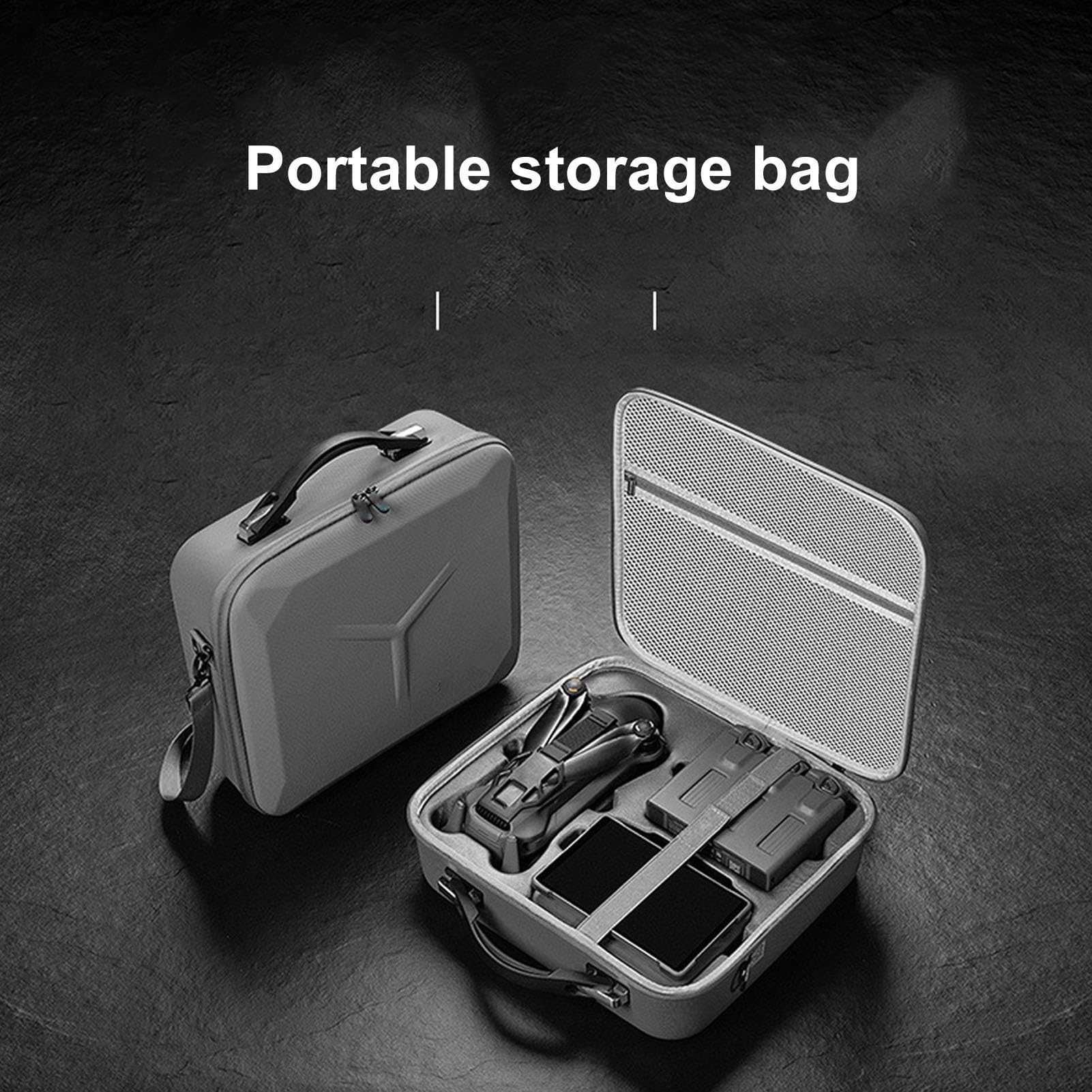 Bolsa de Almacenamiento 4 Pro: Estuche de Transporte Portátil para Drones con Cremalleras de Acceso Suave y Correa para el Hombro para Viajeros