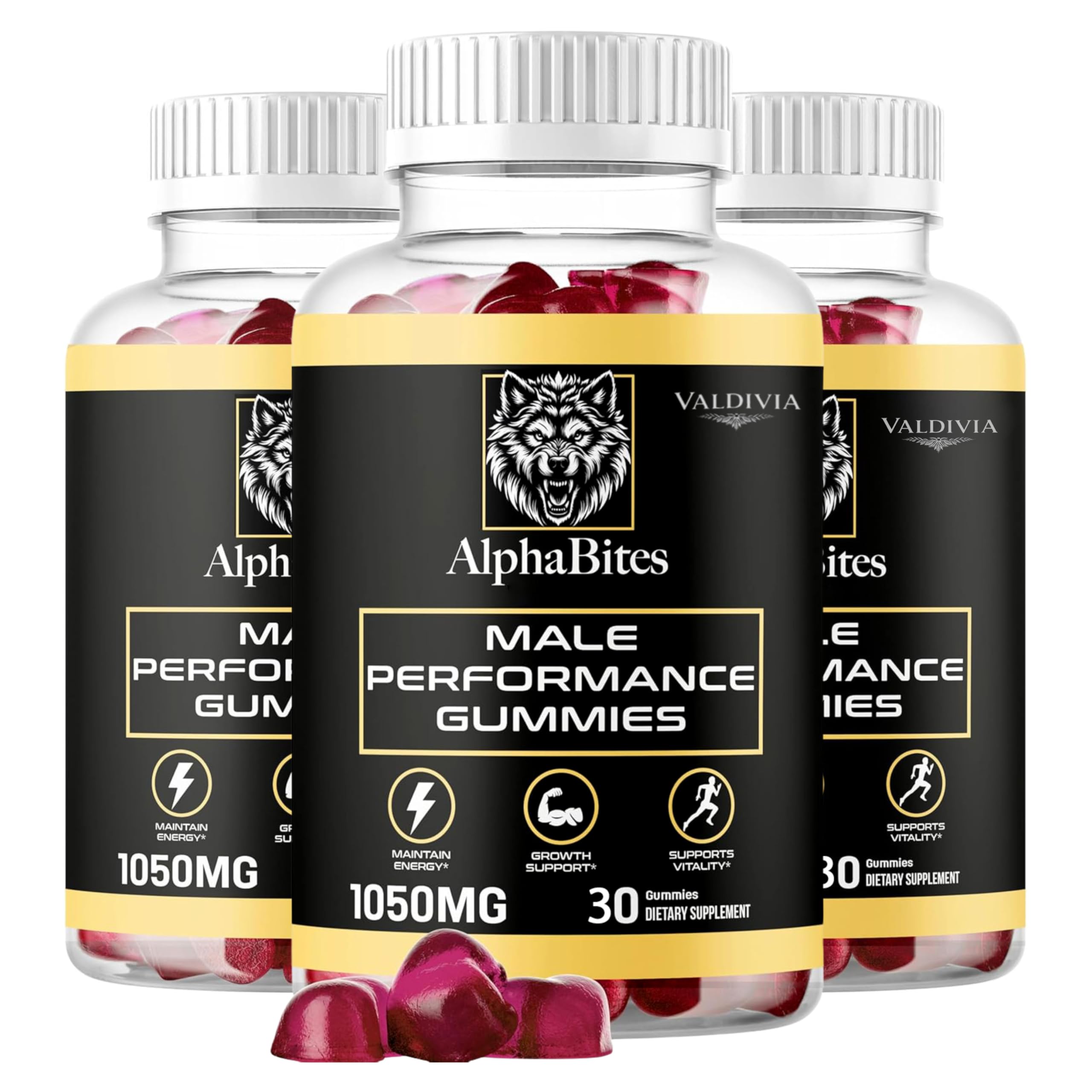 (3 Pack) Alpha Bites - Original Formula 7 in 1 AlphaBites Gummies, AlphaBites for Men, Official Alpha Bites Advanced Premium Formula Performance and Energy, AlphaBite Gummy Reviews, for 3 Months