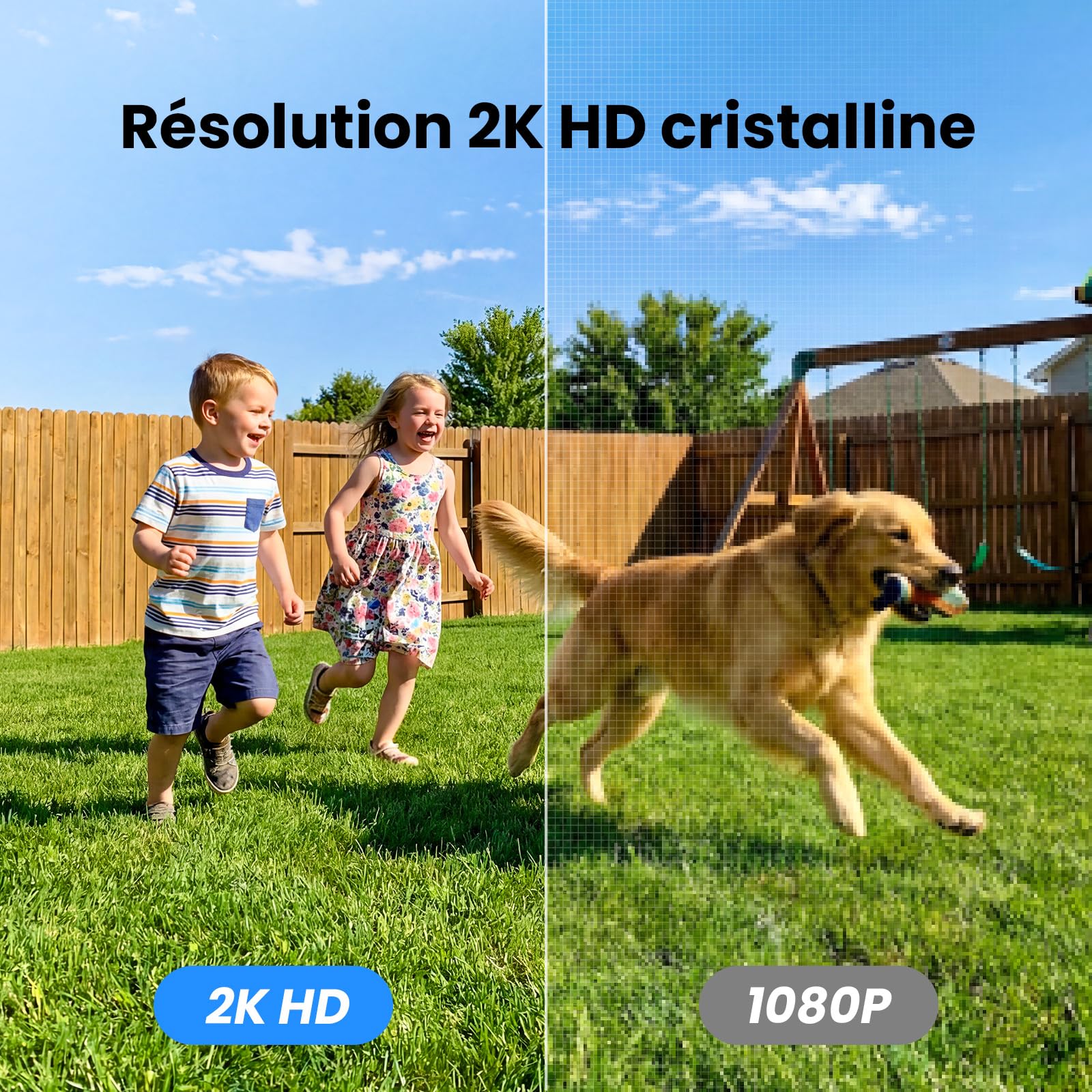 GALAYOU 2K Camera Surveillance WiFi Exterieure sans Fil - Camera Exterieur sans Fil Solaire, 2.4GHz, 360° PTZ Suivi, PIR + Alarme Sonore/Lumière, Audio Bidirectionnel, Vision Nocturne Couleur, IP65