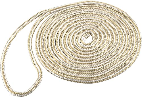 Seamander Mejor Doble Trenza Nylon Dock Line para Barco Dorado/blanco,Blanco (paquete de 2),https://www.amazon.com/dp/undefined