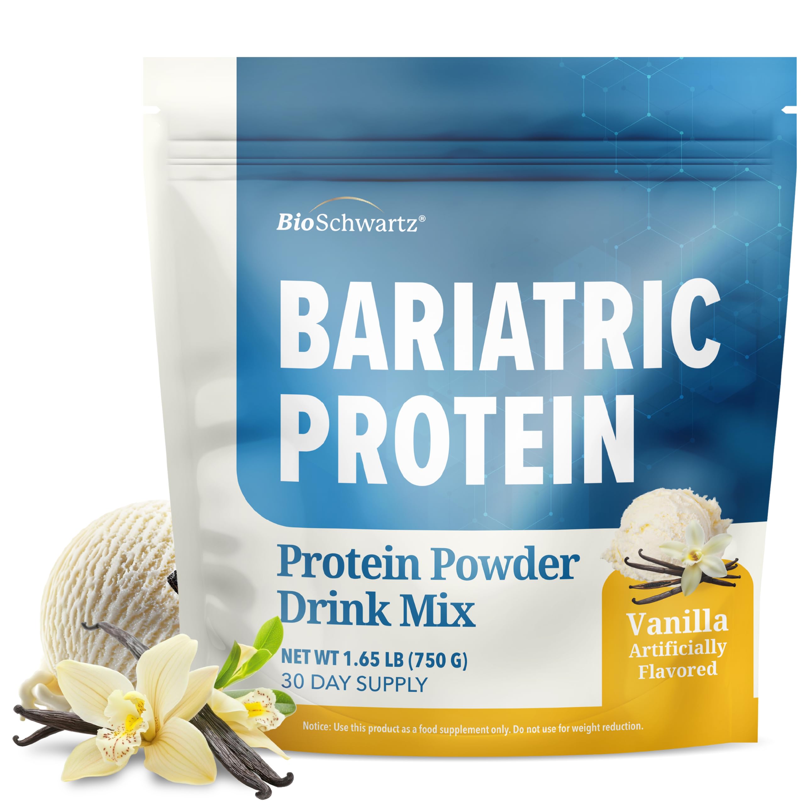 Bariatric Protein Powder | 18g Per Serving | Vanilla Flavor, 30 Servings