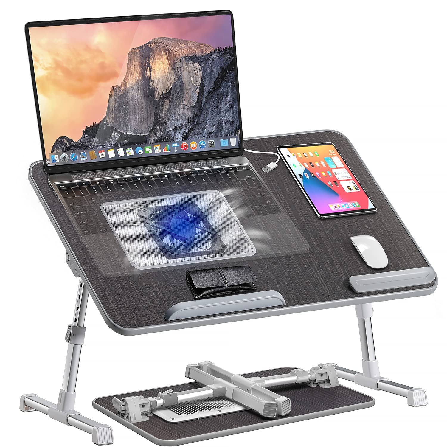 Buy Laptop Desk for Bed, Gimars Folding Adjustable 4 Levels 5 Heights