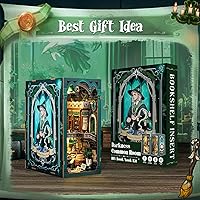 Vista 62 de CUTEBEE Kit de Rincón de Libros, Kit de Casa en Miniatura DIY Booknook, Casa Pequeña, Rompecabezas de Madera 3D, Kit de Casa de Muñecas para Adultos