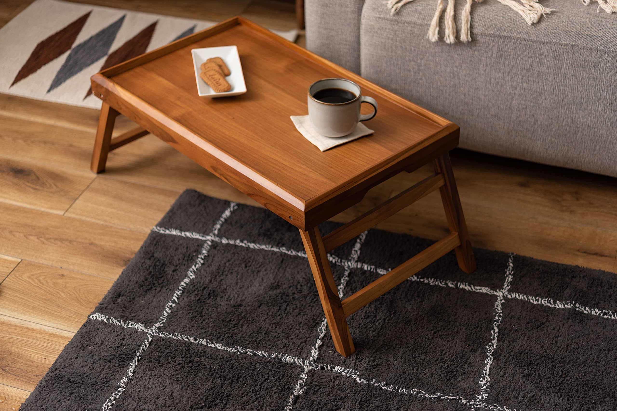 まとめ得 東谷 フォールディングトレーテーブル ブラウン GT-660 x [4