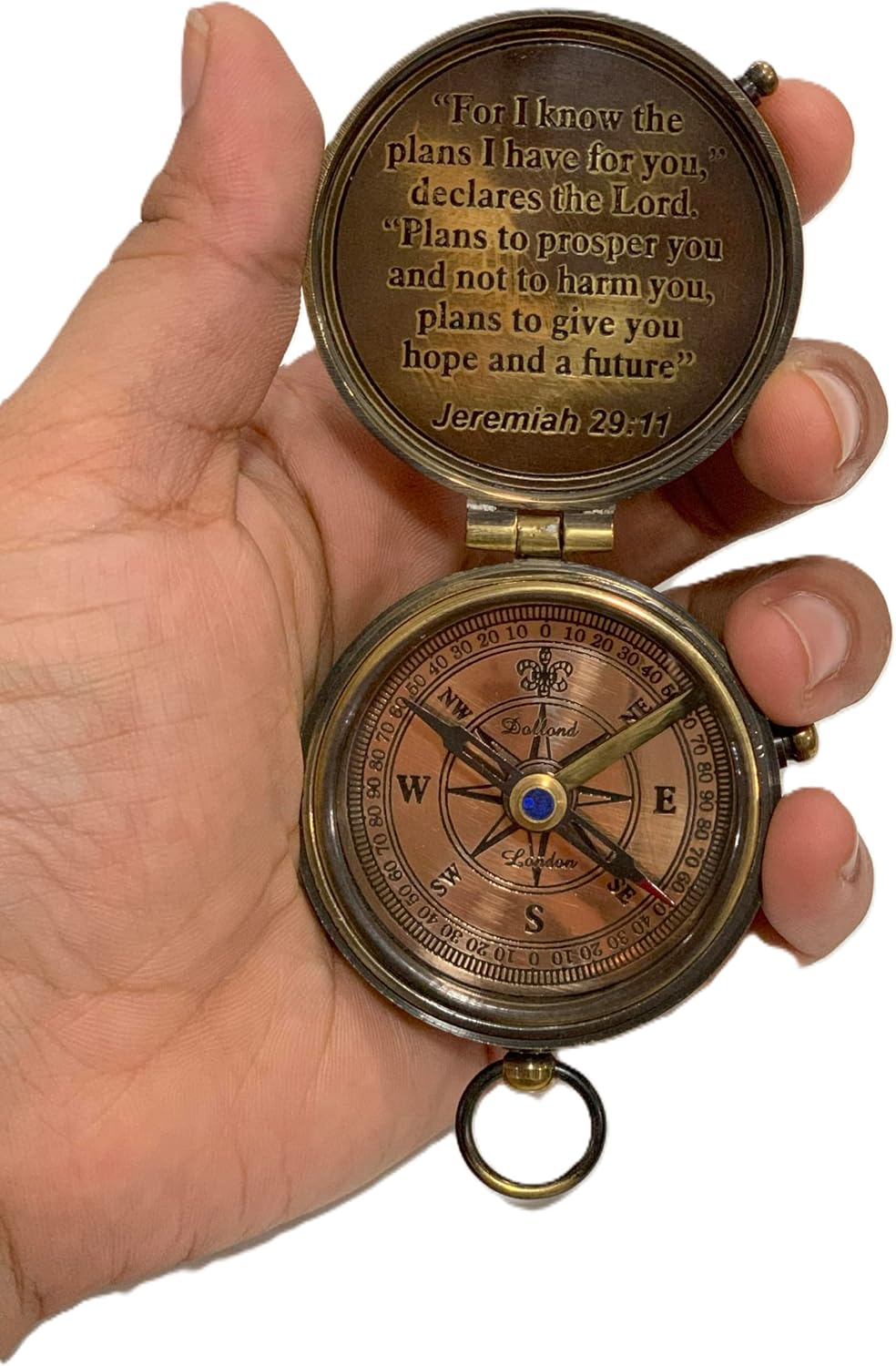 Generic Nautical Brass for I Know The Plans I have for You Easter Gifts for Teen Boys, Compass Gifts for Men, Catholic Gifts Men, Christian, Compass, antique