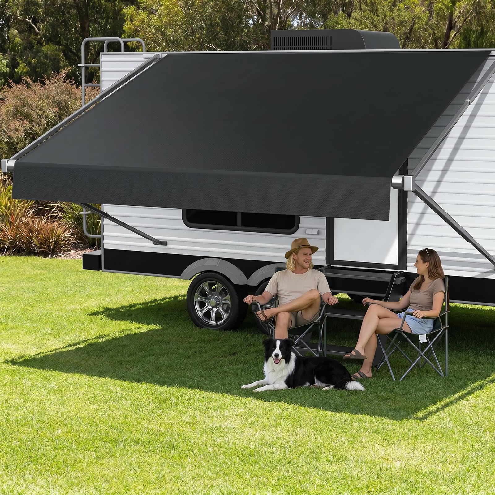 Fonzier HD Vinyl RV Awning Fabric 10ft