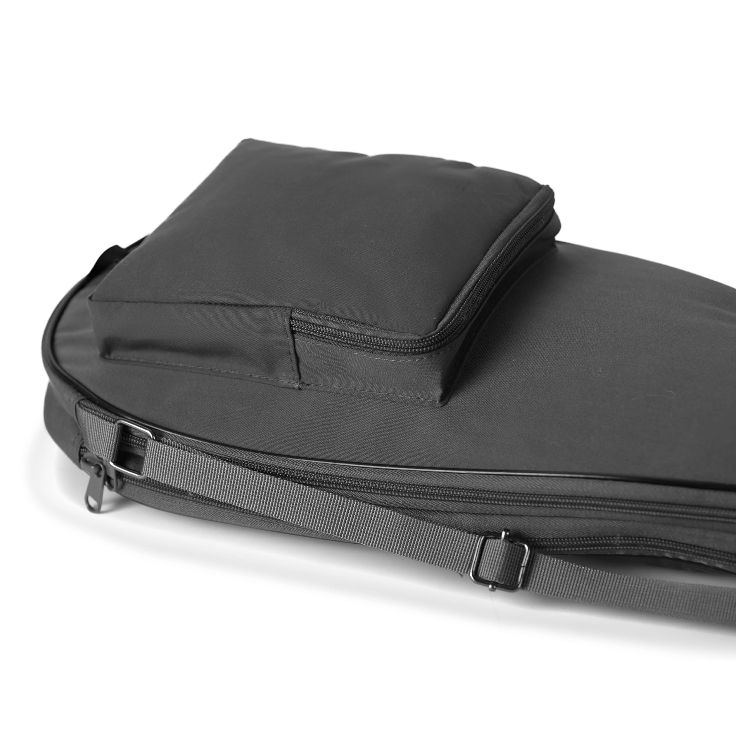 Alephnull Copertura per racchetta da squash per 2 racchette, borsa imbottita con tasca per palline con cerniera