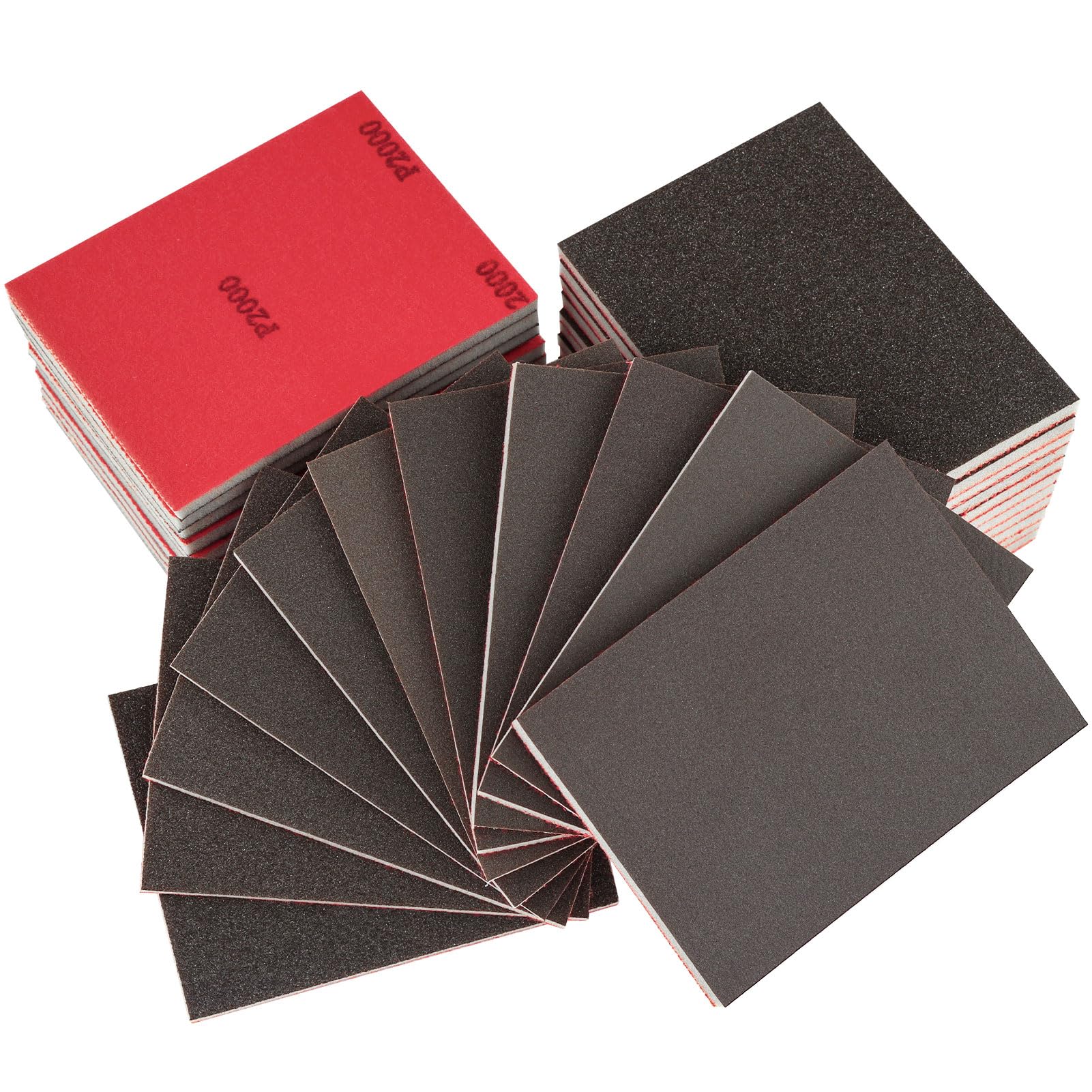 32 Pcs Sanding Sponge Set 120-3000 Grit, Flexible Foam Sanding Pads for Wood, Metal & Drywall, Wet and Dry Reusable Sandpaper Blocks Assortment, 11 Specifications for DIY Crafts, Furniture Polishing