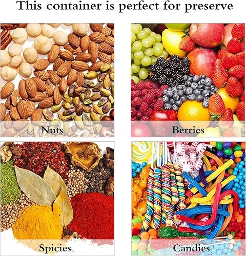 Miniatura 6 de Eanpet Bandeja dividida para verduras con tapa y asa, bandeja de 8 compartimentos para servir con divisores, contenedores portátiles de viaje para