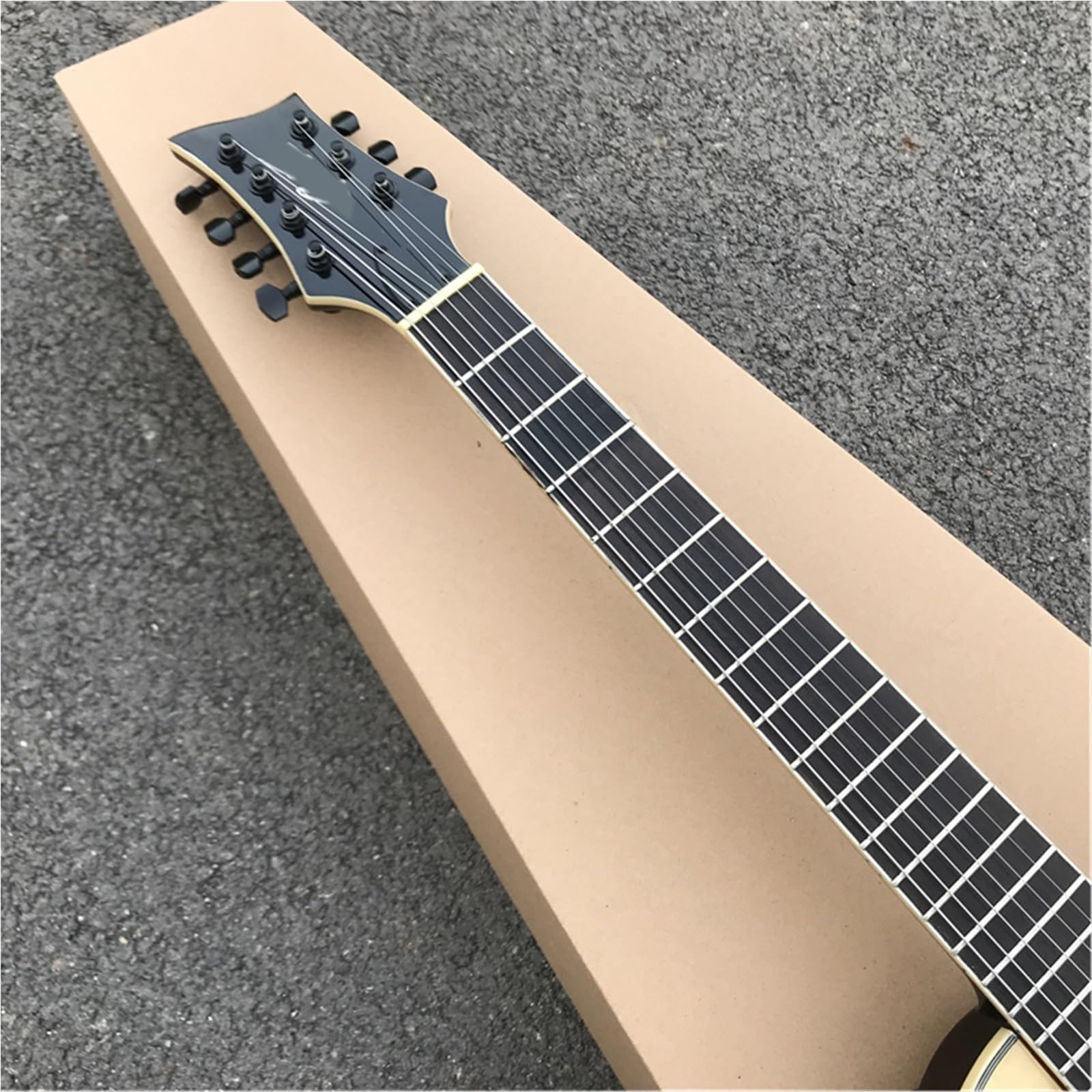 Zestaw startowy do gitary elektrycznej, 7 obrotów, oryginalny drewniany wzór tygrysa, otwór F, półpusty, profesjonalny, mały jazzowy gitara elektryczna