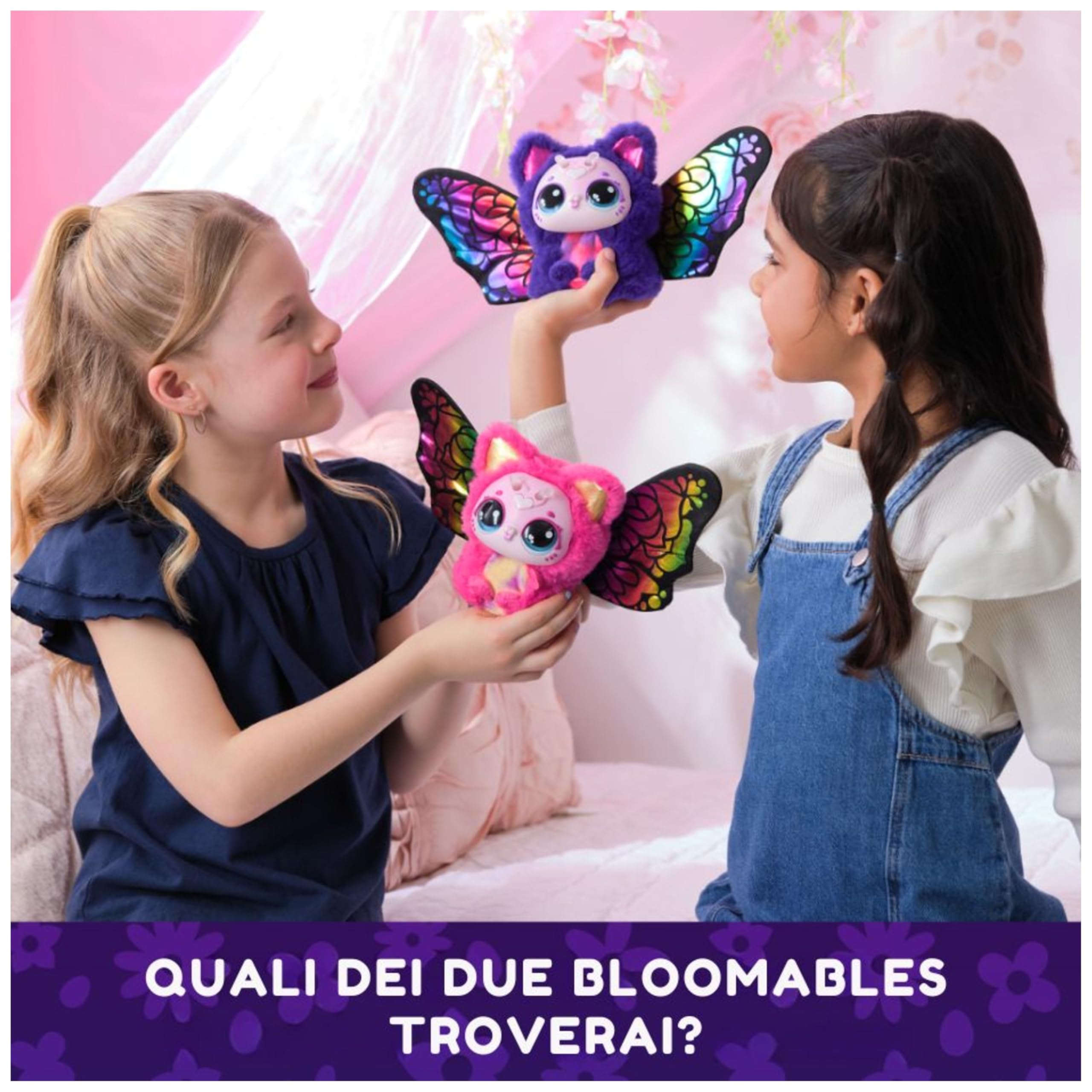 BLOOMABLES, Peluche Interattivo, Fiore che Sboccia e si Trasforma, Trasformazione Ripetibile, Oltre 100 Suoni e Reazioni (Modelli Assortiti) | Giocattolo per Bambine e Bambini dai 4 anni in su