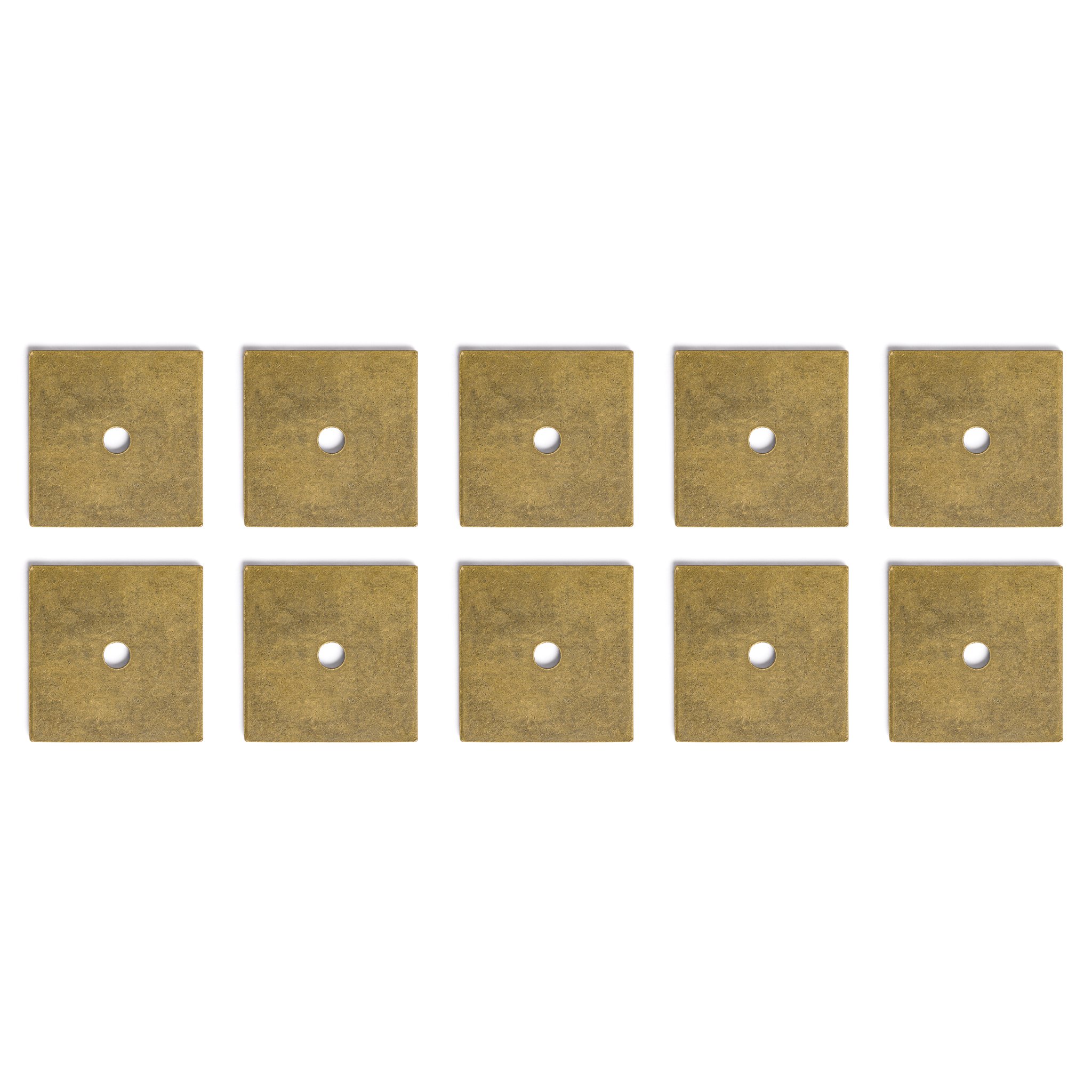 10 Uni quadratisch Unterlegscheiben Messing Hardware 2,8 cm
