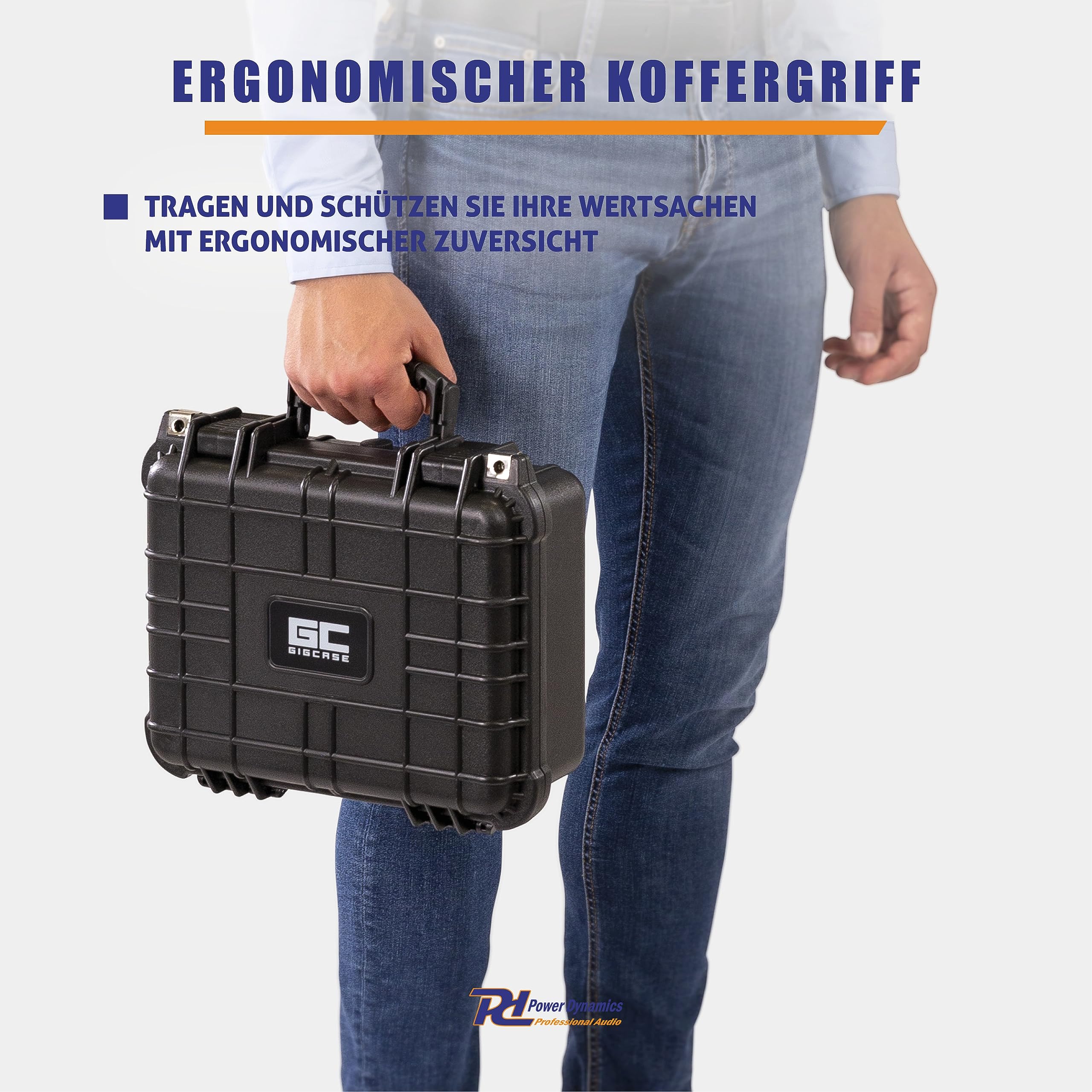 Power Dynamics GIGCase6, Universal Hard Case Kamera Koffer Schaumstoff, DJ Koffer, Foto Koffer, mini Schutzkoffer, DJ Universalkoffer, Wasserdichter Koffer, Transportkoffer mit Schaumstoff