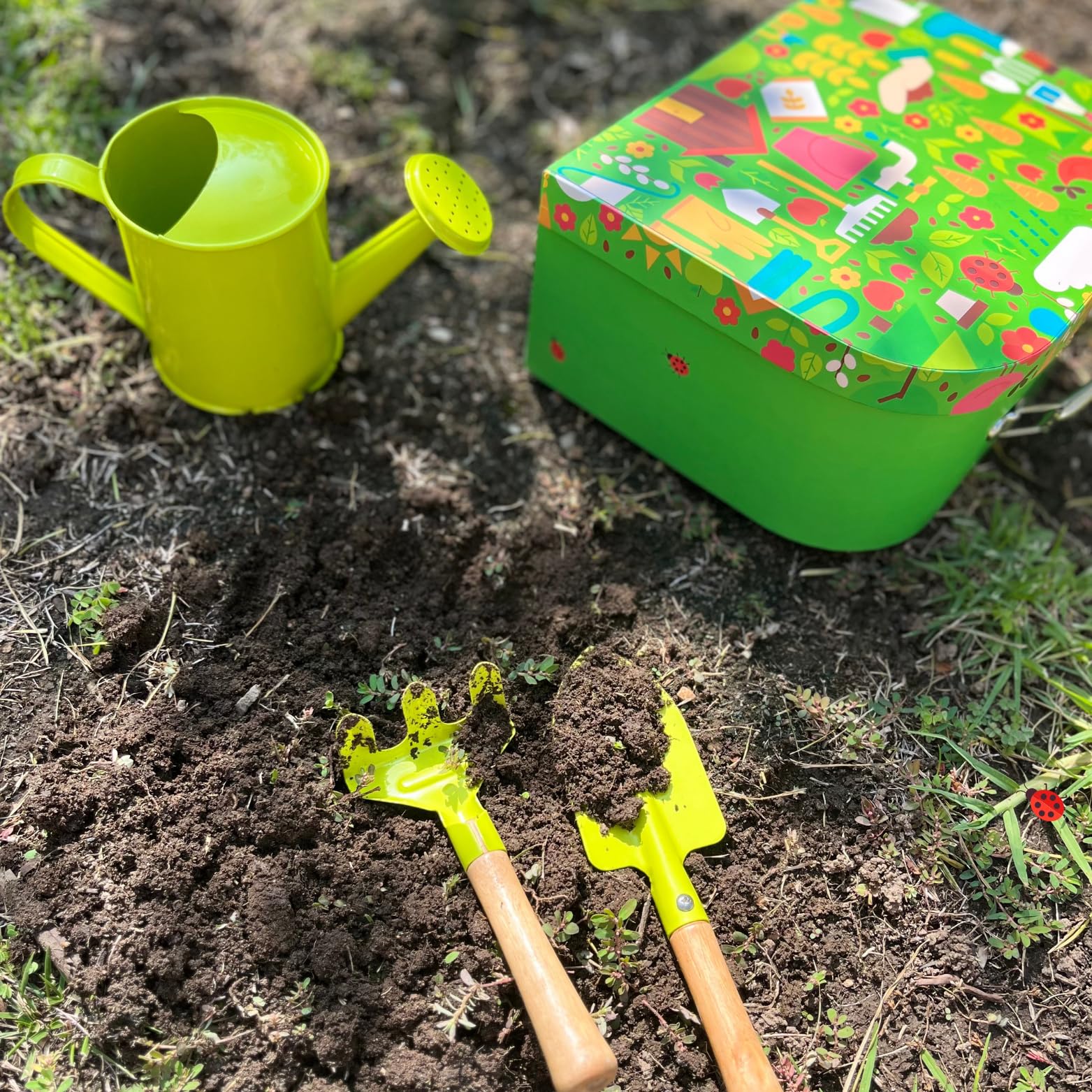 Kids Gardening Set | Kids Gardening Tools | 15 Pcs Toddler Gardening Set with Rake, Shovel, and Small Watering Can for Kids | Gardening Kit with Seeds | Educational Outside Toys for Kids - Image 8