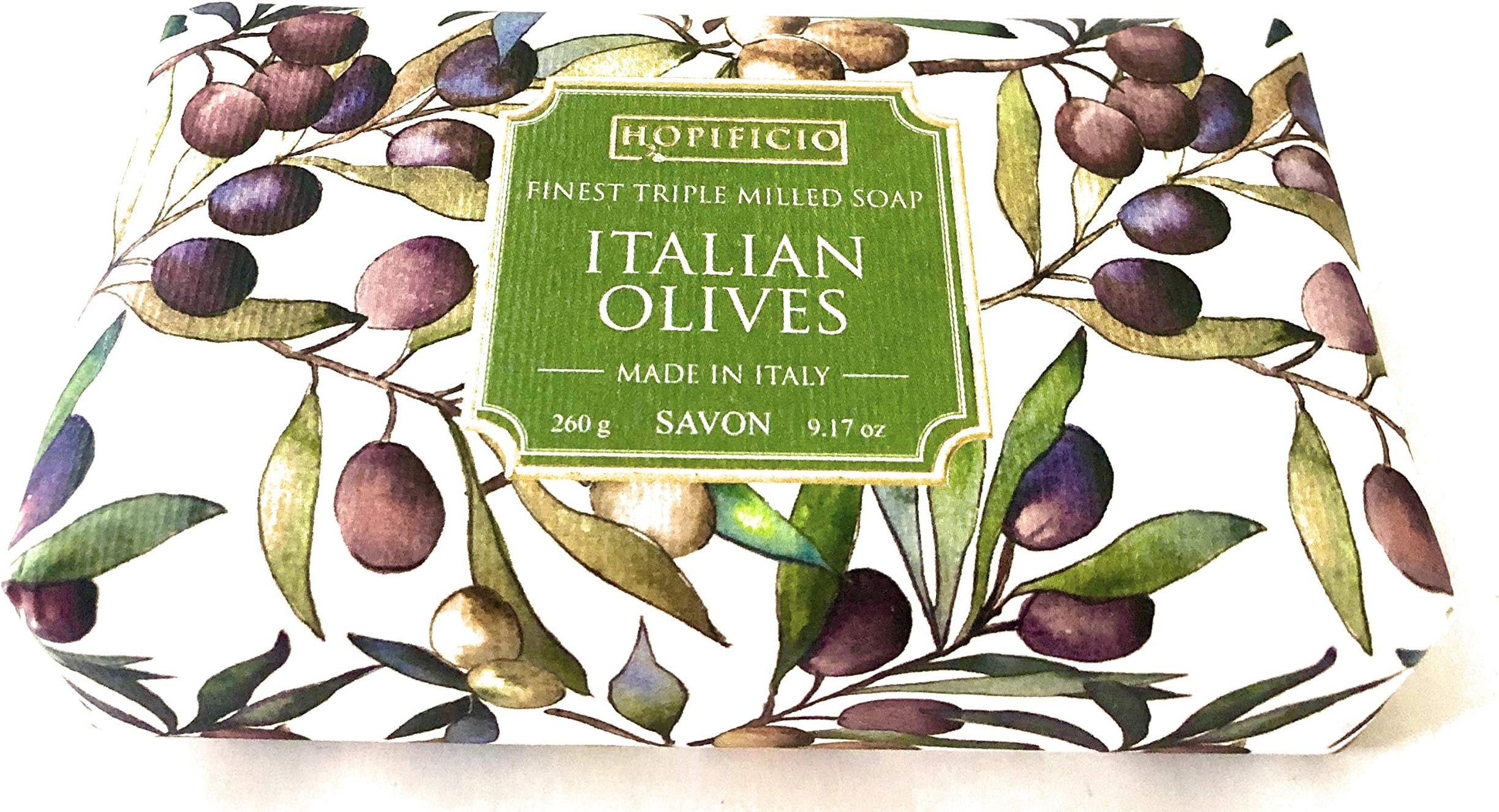 Hopificio Italian Olives Fine Triple Milled Soap Bar 9.17 Oz