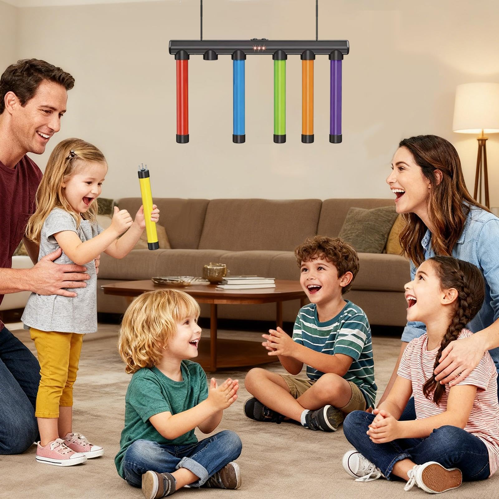 Verstellbare Reflexstäbe, Geschwindigkeits-Reaktionstrainer, 3-stufiges Set mit Fernbedienung, Reflextrainer, Outdoor-Spielzeug mit interaktivem Design, Set