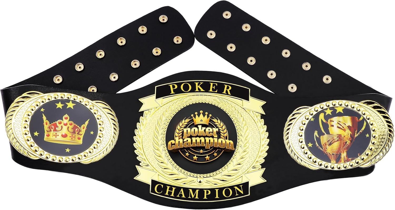 Poker Championship Belt Real Leather Adult Size Champion Award Trophy Prize Gift