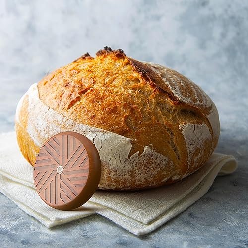 Miniatura 7 de RICCLE UFO - Cuchillo de madera para cortar pan cojo con 15 cuchillas de afeitar y cubierta de almacenamiento (madera rosa)