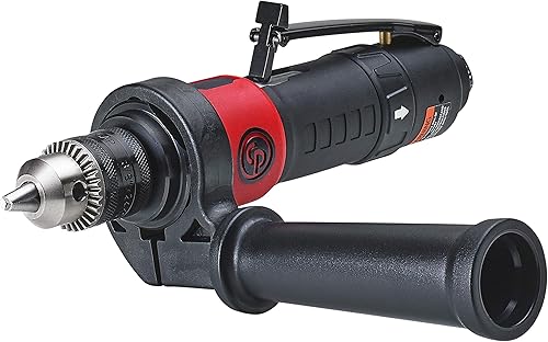 Vista 3 de Chicago Pneumatic CP887C - Taladro de potencia neumática, 3/8 de pulgada (0.394 in), mandril con llave, mango recto, 0.4 HP / 300 W, par de parada