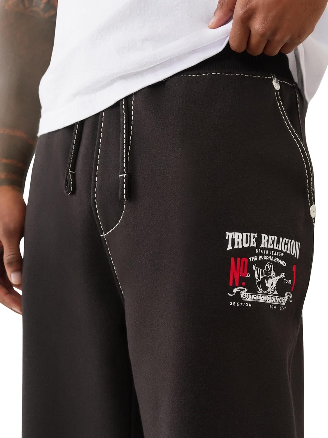 True Religion メンズ NO1 バギー ビッグ T スウェットパンツ