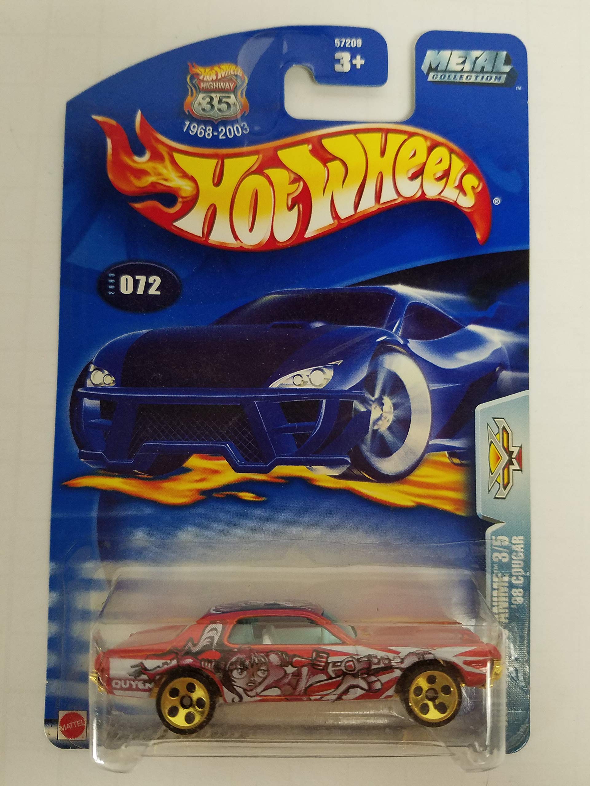 68 Cougar Anime 3/5 2003 Hot Wheels No. 072 at Amazon's Sports