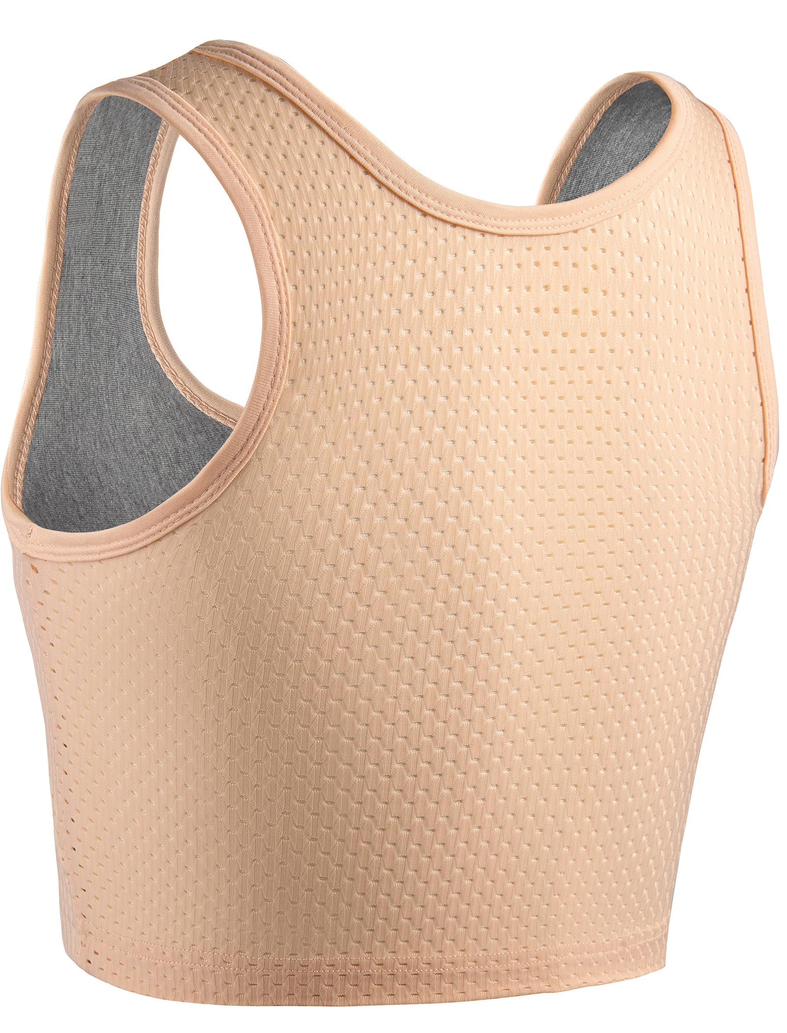 XUJI Binder Traspirante con Cerniera per Compressione - Reggiseno Compressivo per Transgender, FTM, Tomboy e Cosplay