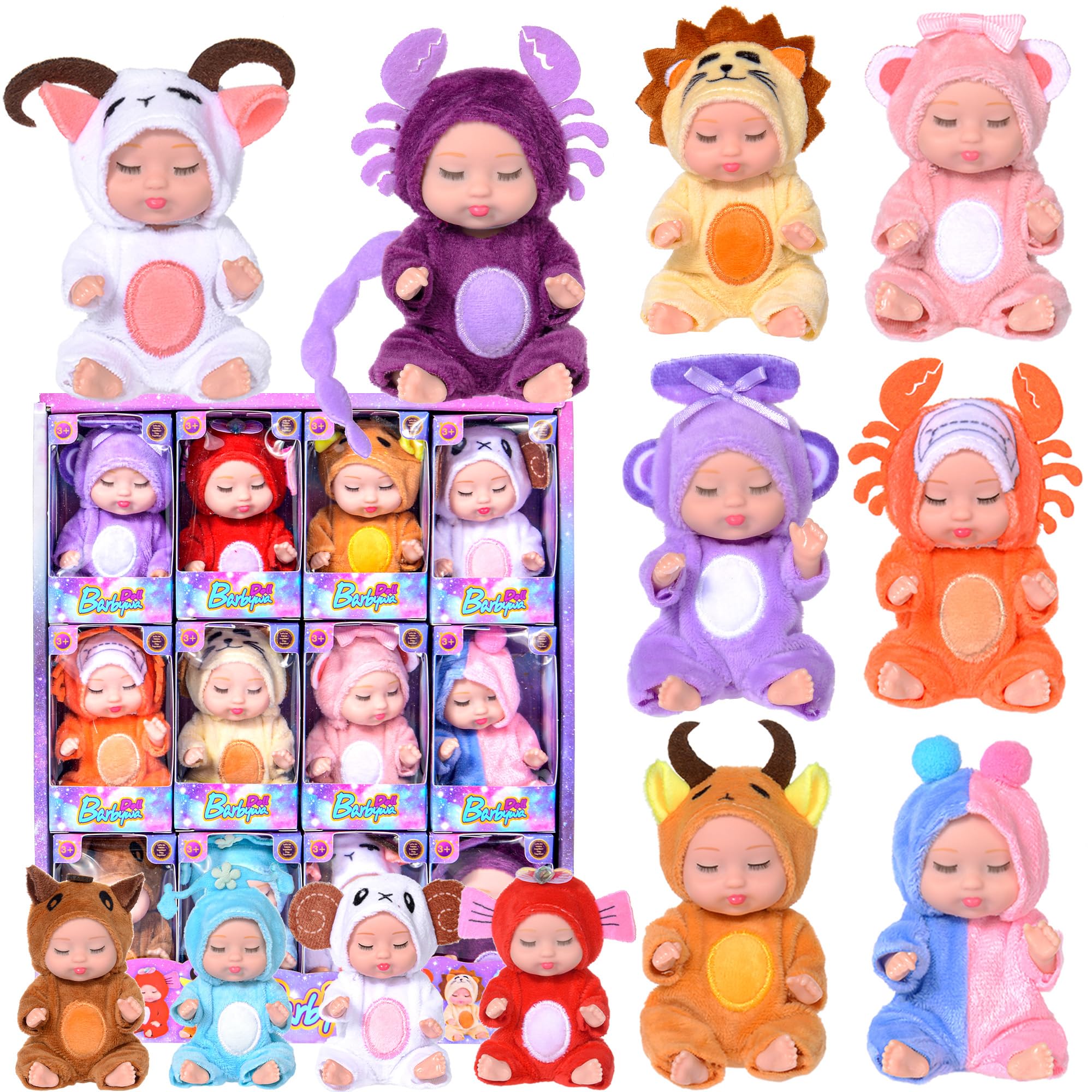 ベビードール　4体　コンプリート　アメリカン人形 Amazon | dollbie ミニベビードール 12個パック - 4インチ ポリ塩化