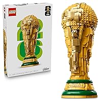 LEGO Editions FIFA World Cup Official Trophy Toy - 3D DIY Model Kit w/a Collectible Minifigure