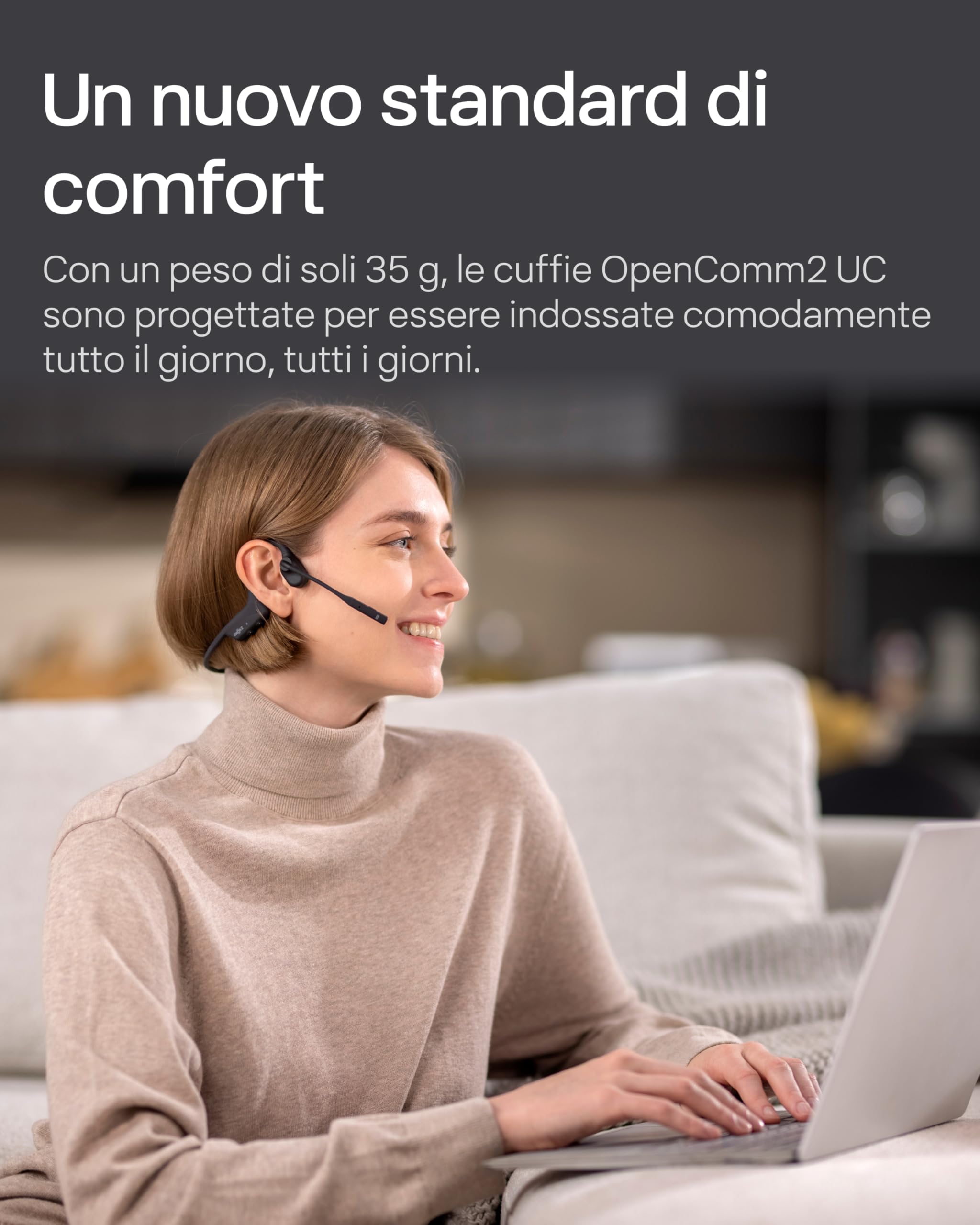 SHOKZ OpenComm2 UC 2025 Upgrade Earphones - Dettaglio