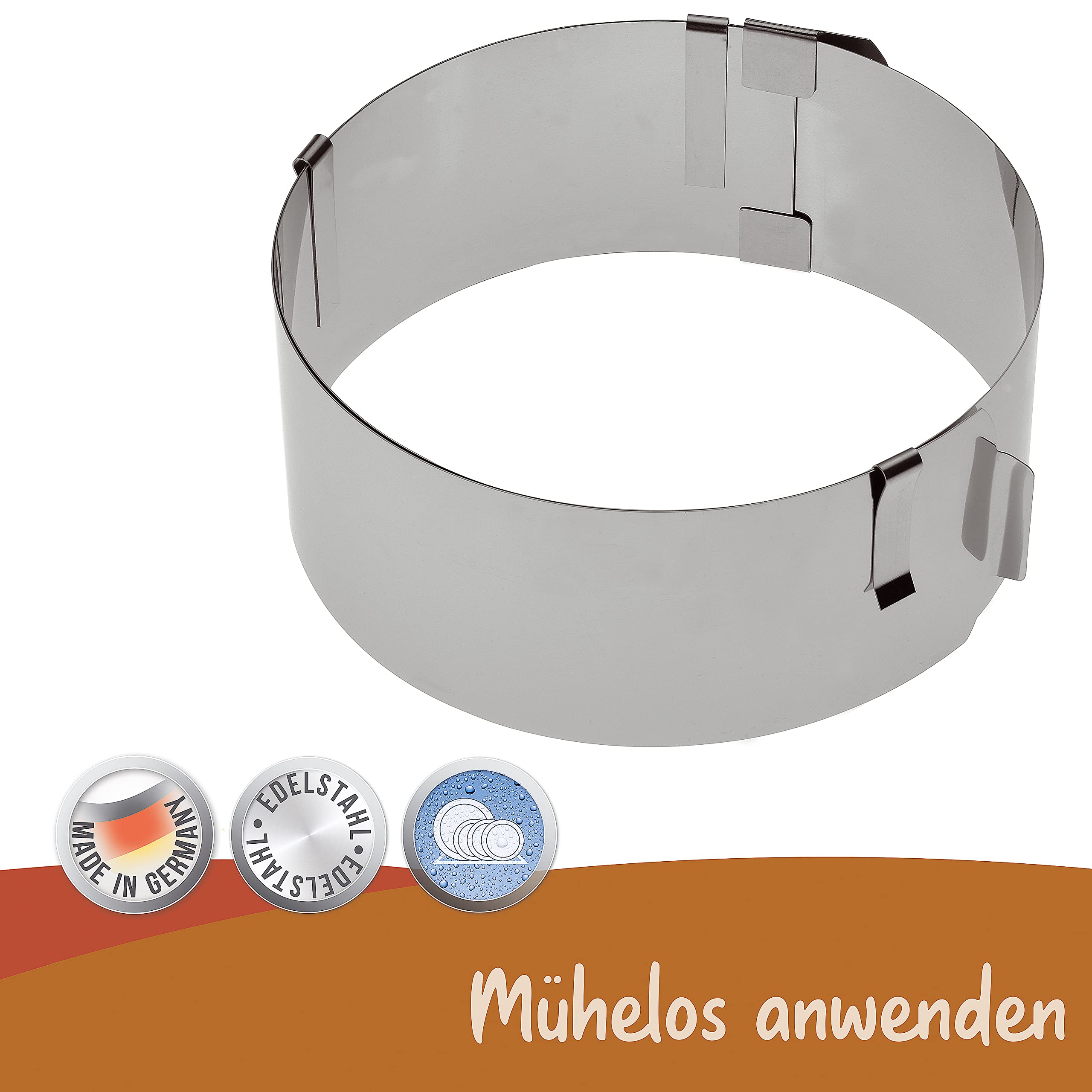 Cake Ring 4smile Adjustable Height 15 Cm - Stainless Steel Baking Ring 2025 Test Winner Buy