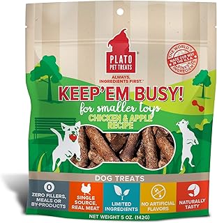 Plato Keep Em' Busy - Palitos de carne para guardar perfectamente en juguetes para perros