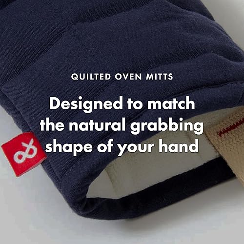 Miniatura 4 de Hedley & Bennett Guantes de cocina resistentes al calor - Guantes para hornear con lazo para colgar - Exterior y forro 100% algodón relleno 100%