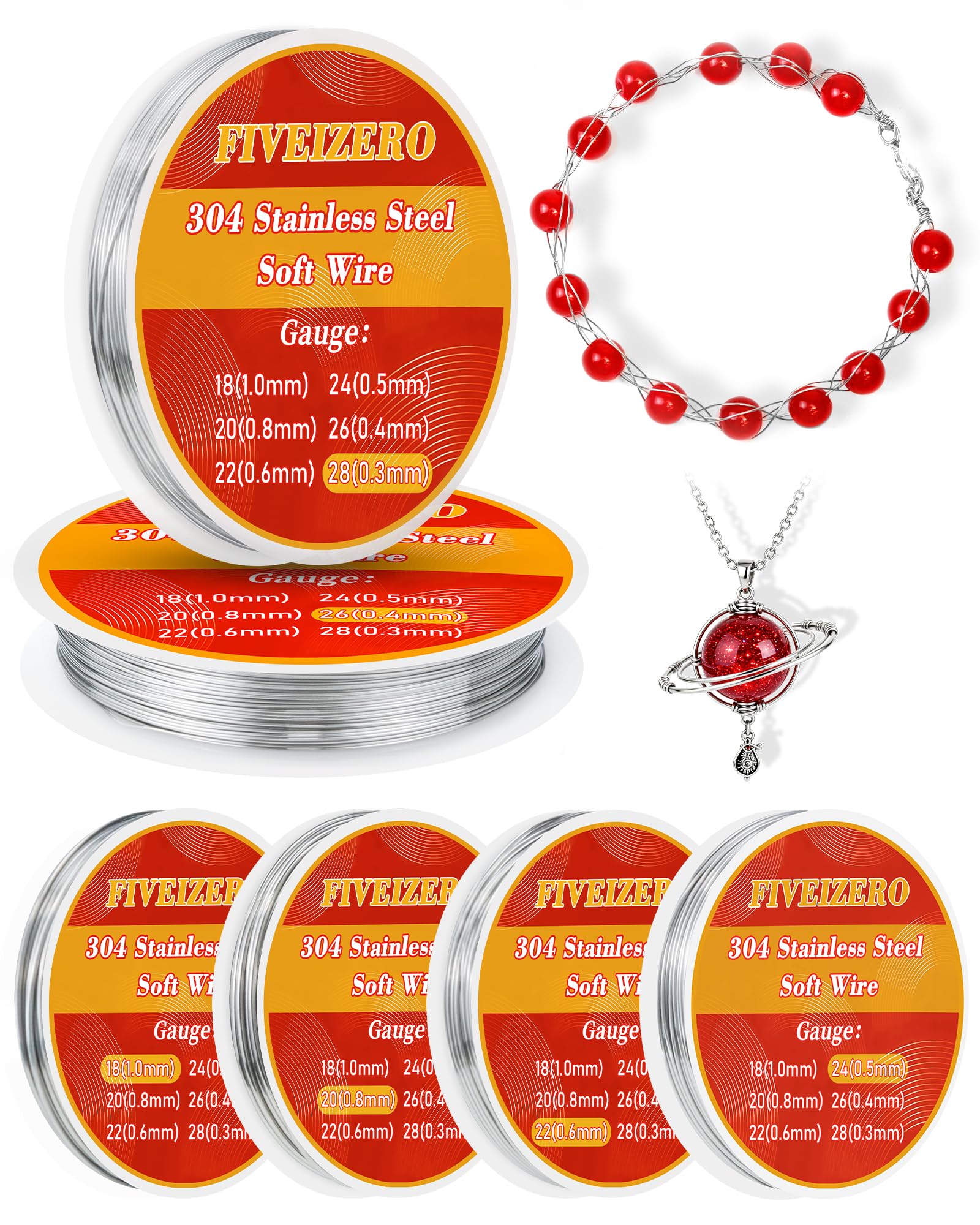 Photo 1 of FIVEIZERO 304 Stainless Steel Wire - Mixed Gauge