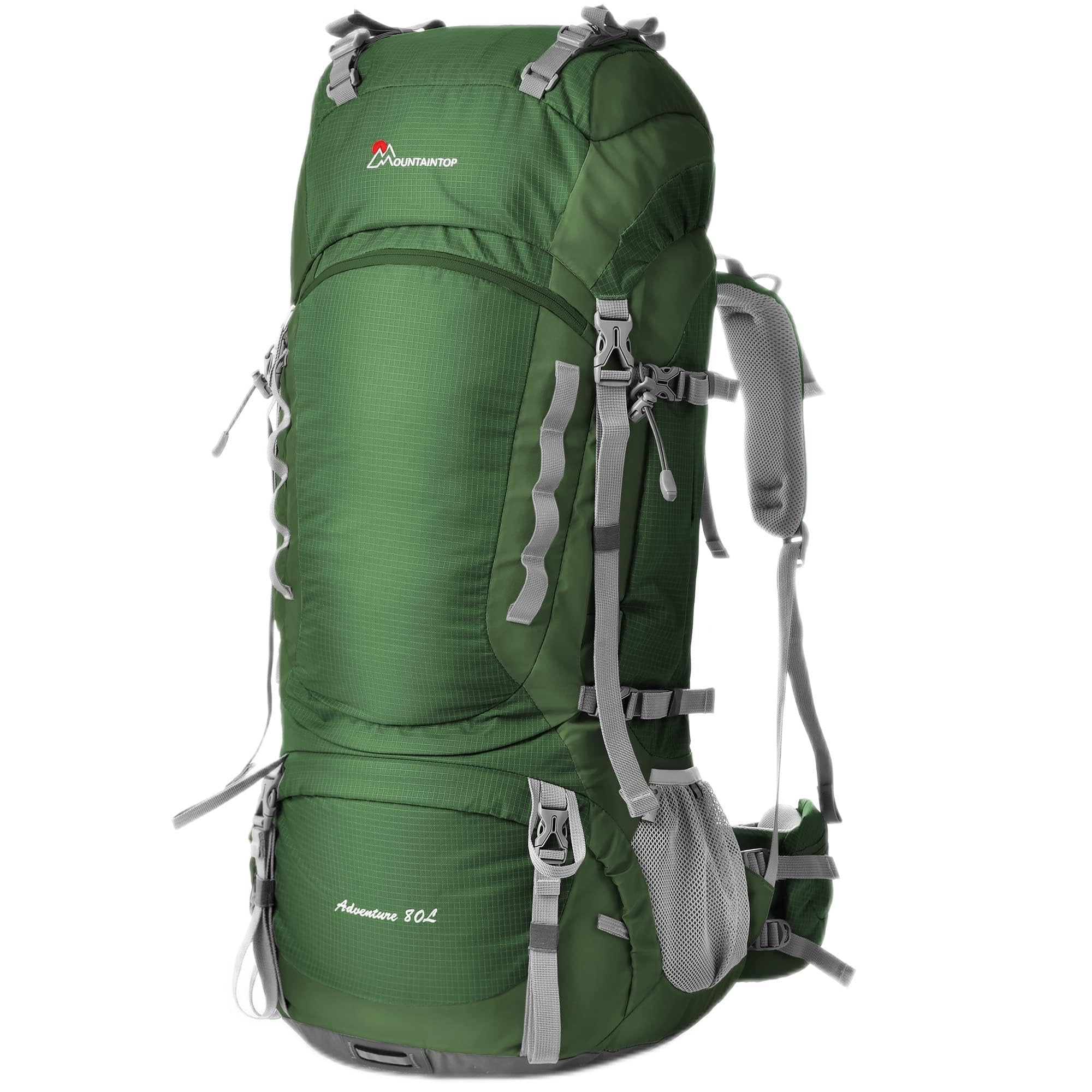 MOUNTAINTOP80L Internal Frame Hiking Backpack for Man & Women Backpacking with Rain Cover…